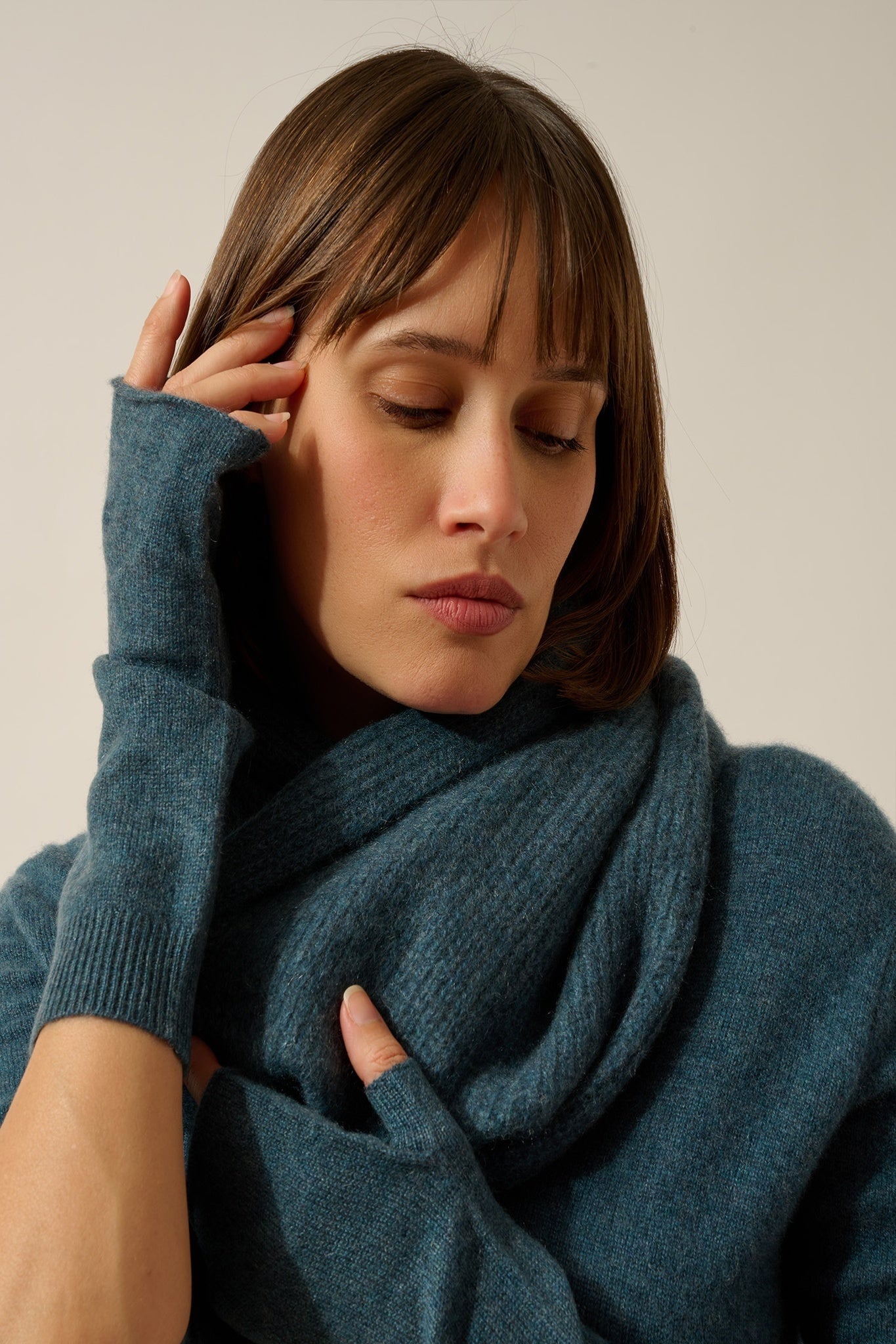 ZOE mitaines vert canard chiné