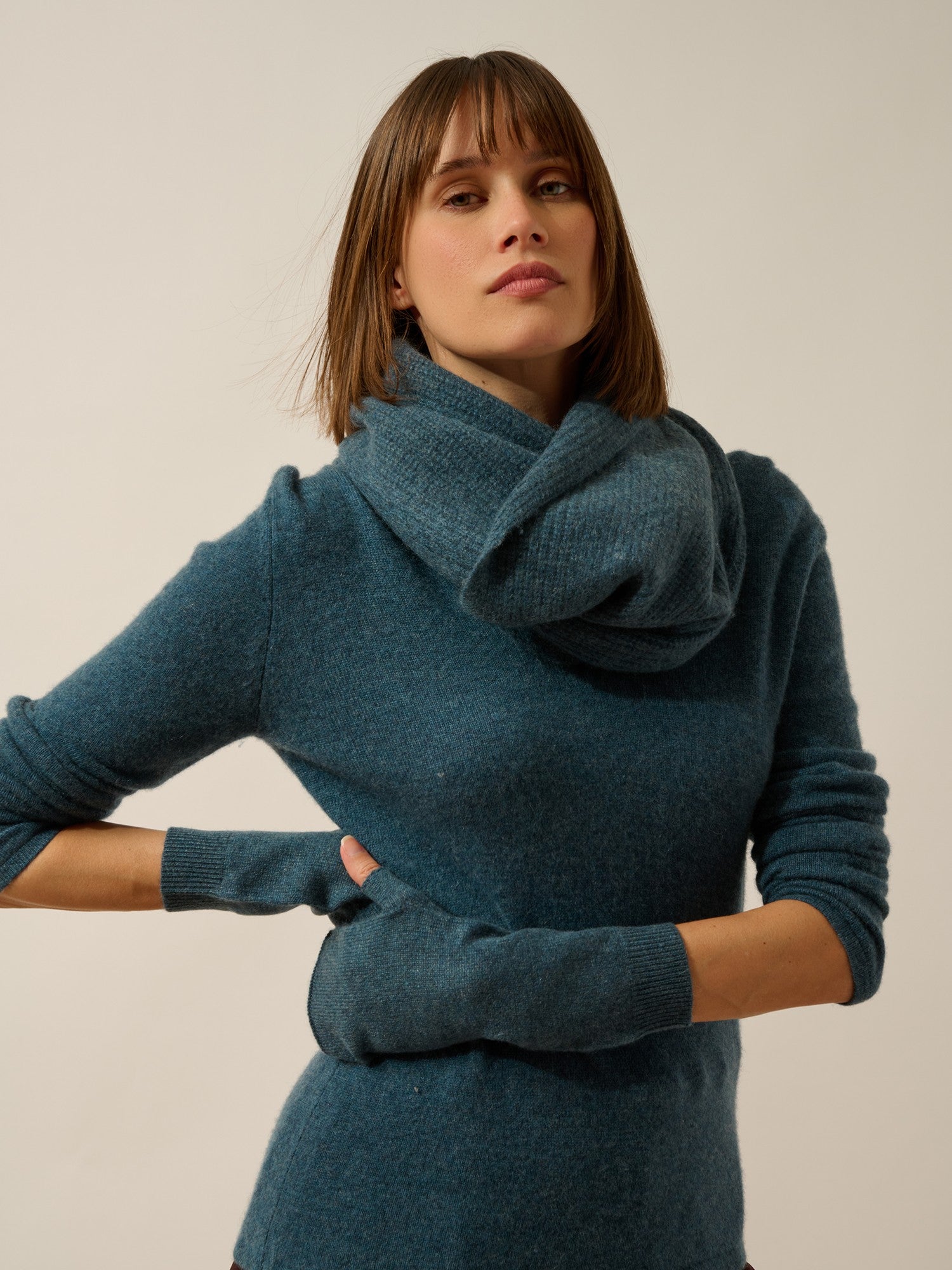 zoe mitaines vert canard chiné