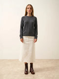 NORENA Pull Col Rond Anthracite Chiné