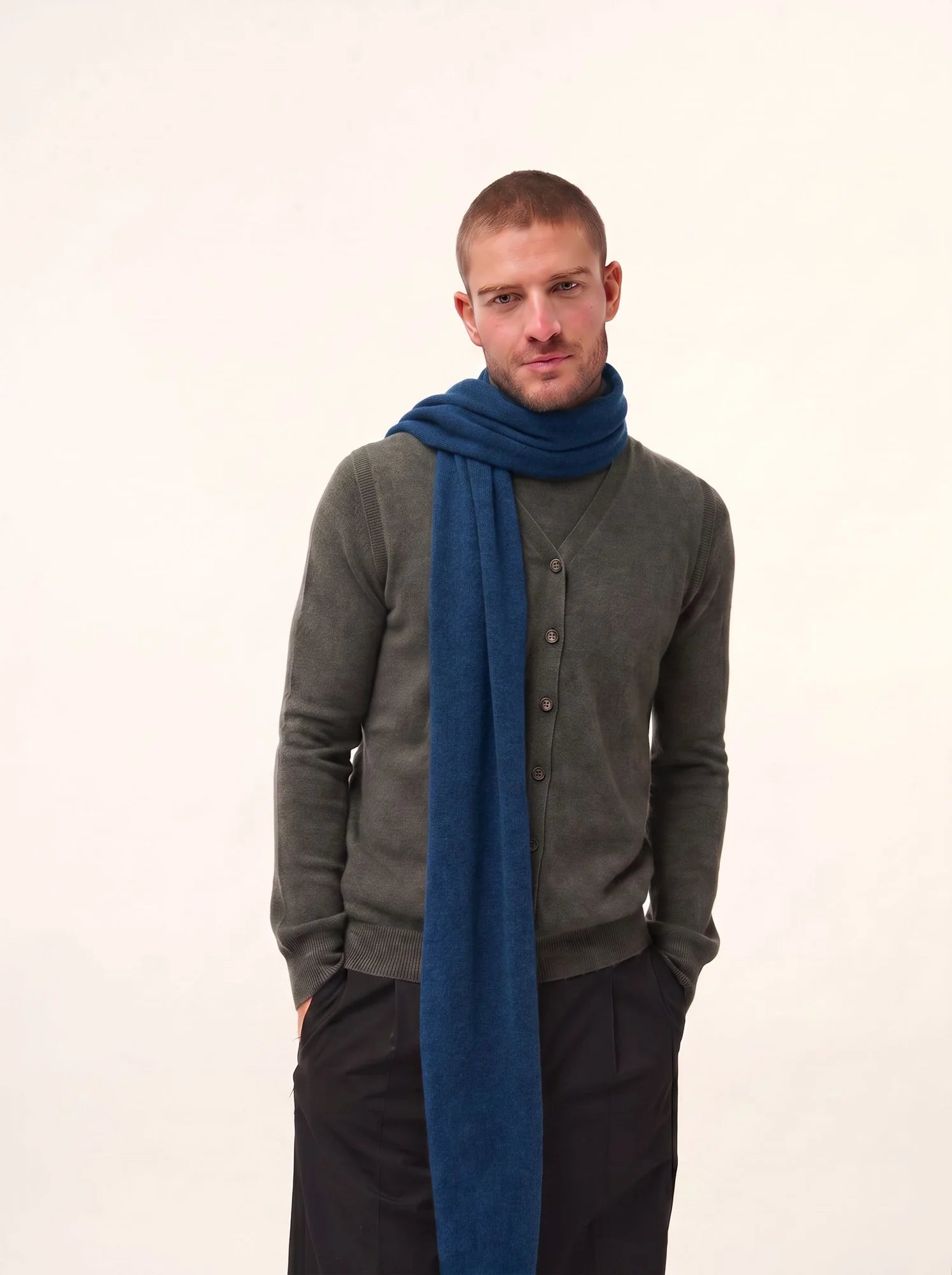 SPENCER Écharpe Bleu Chiné