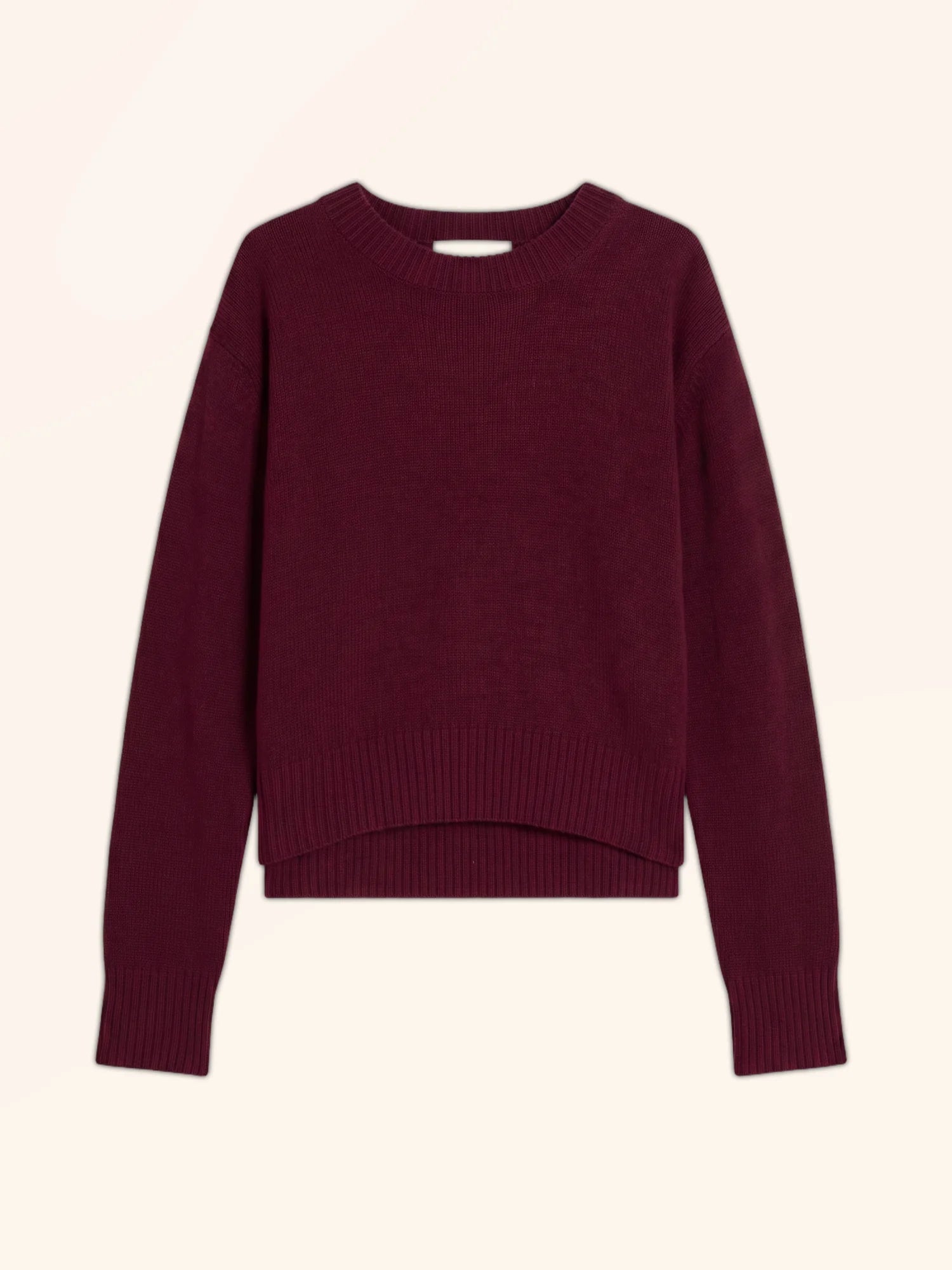 MARGAUX Pull Col Rond 6 Fils Bordeaux