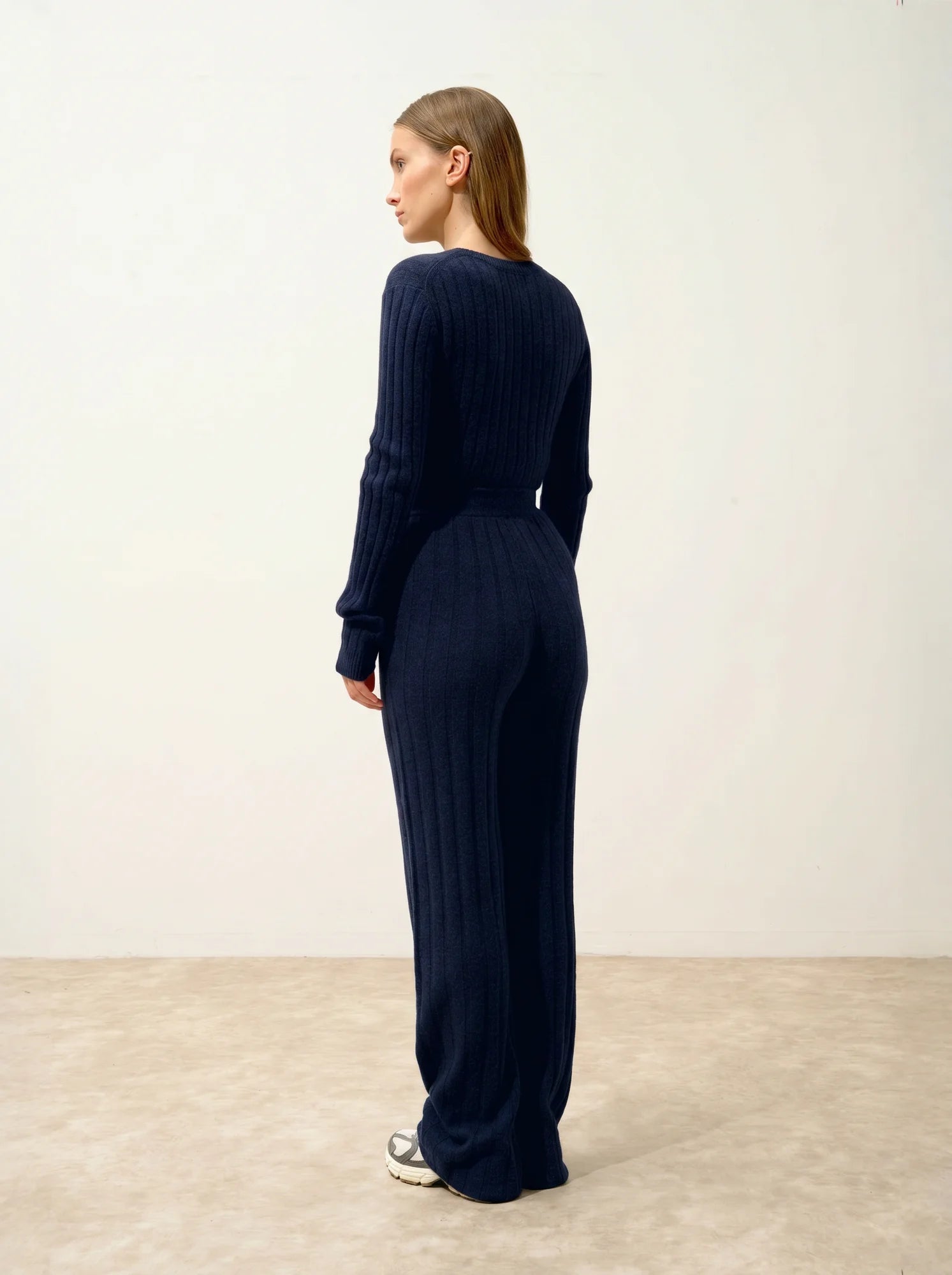 CLARISSA Pantalon Évasé Bleu Marine
