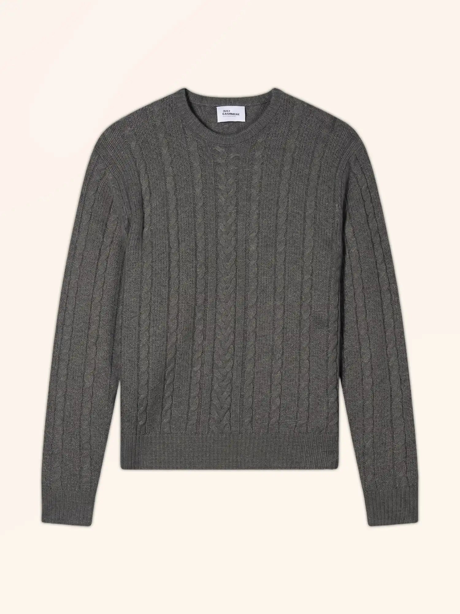 HESTIA Pull Col Rond 8 Fils Anthracite Chiné