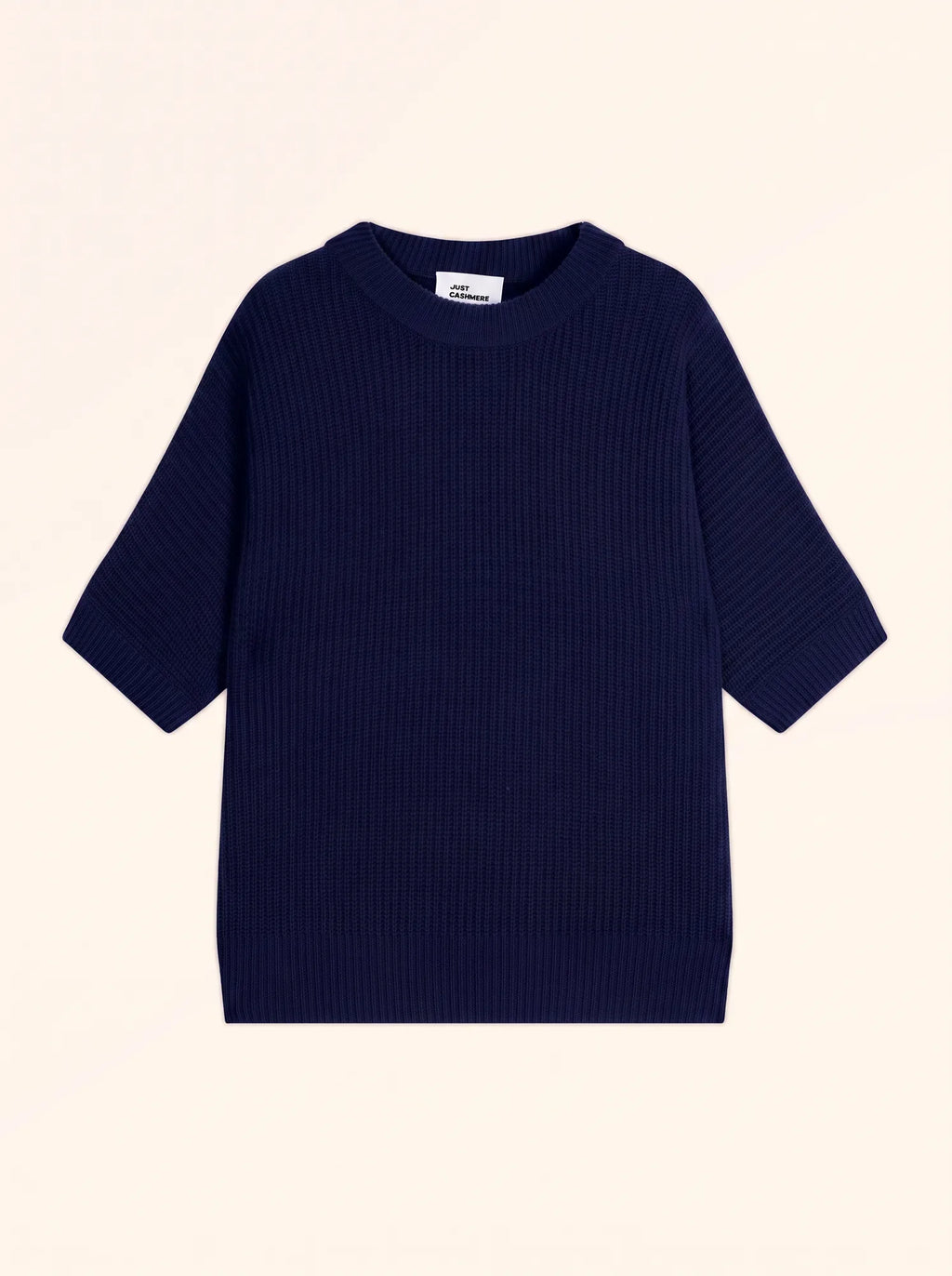 ÉRINA T-Shirt Col Bateau Chauve Souris 4 Fils Bleu Marine