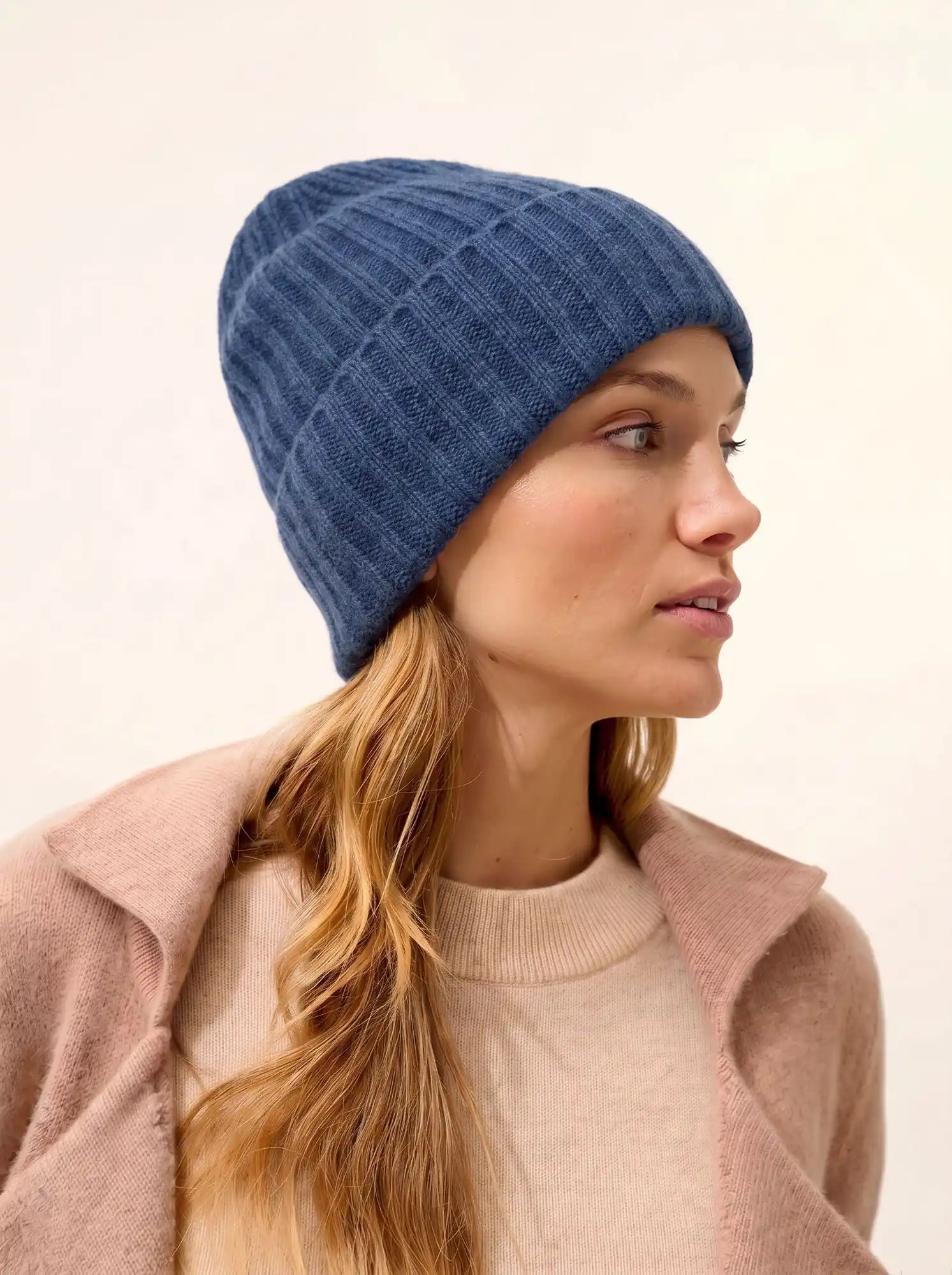 JIN Bonnet 6 Fils Bleu Denim