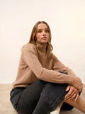ORIANNE Pull Col Roulé Camel Chiné