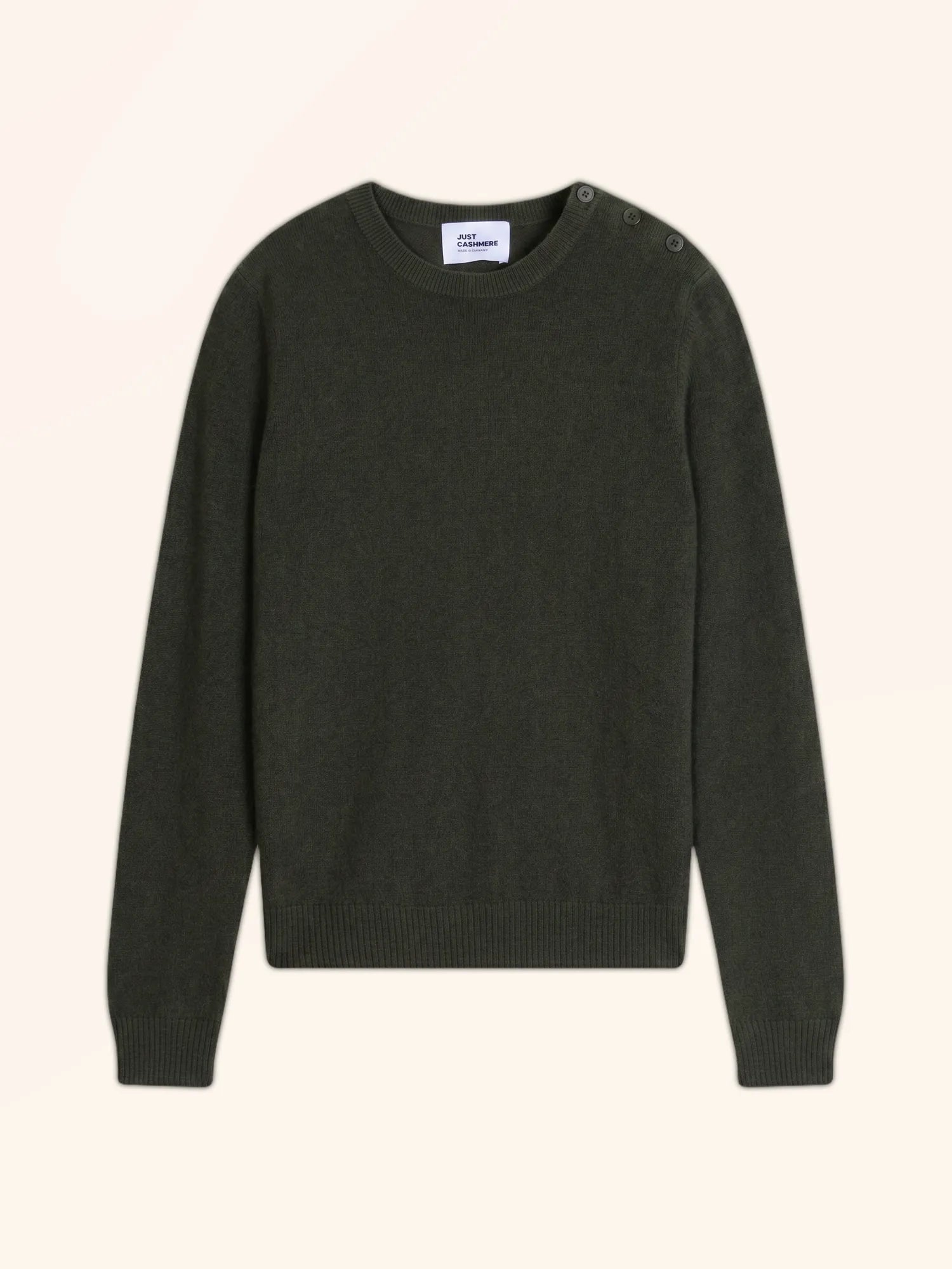 ORELIEN Pull Col Rond Marin Kaki Chiné