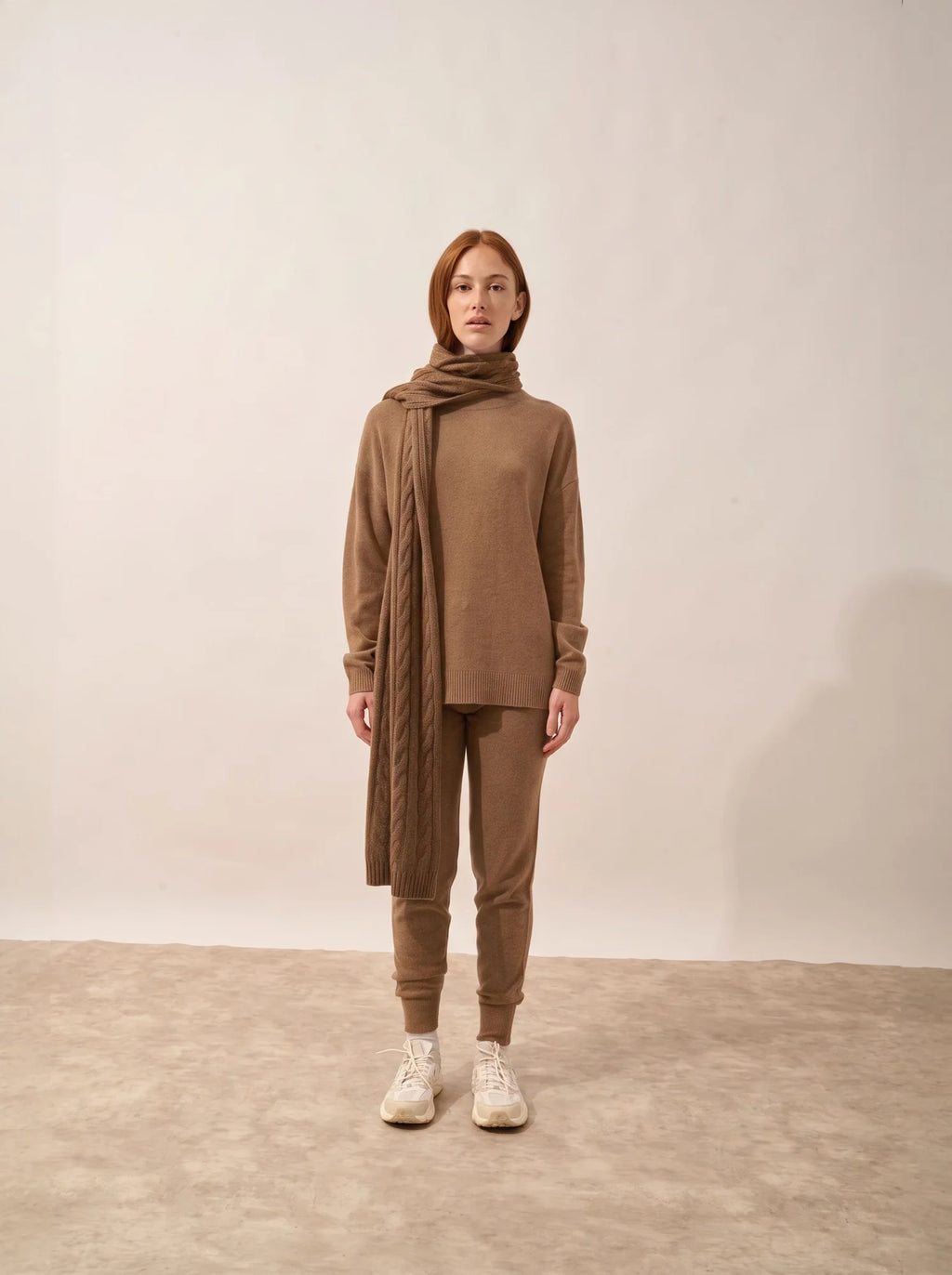 AELITH Écharpe 4 Fils Noisette