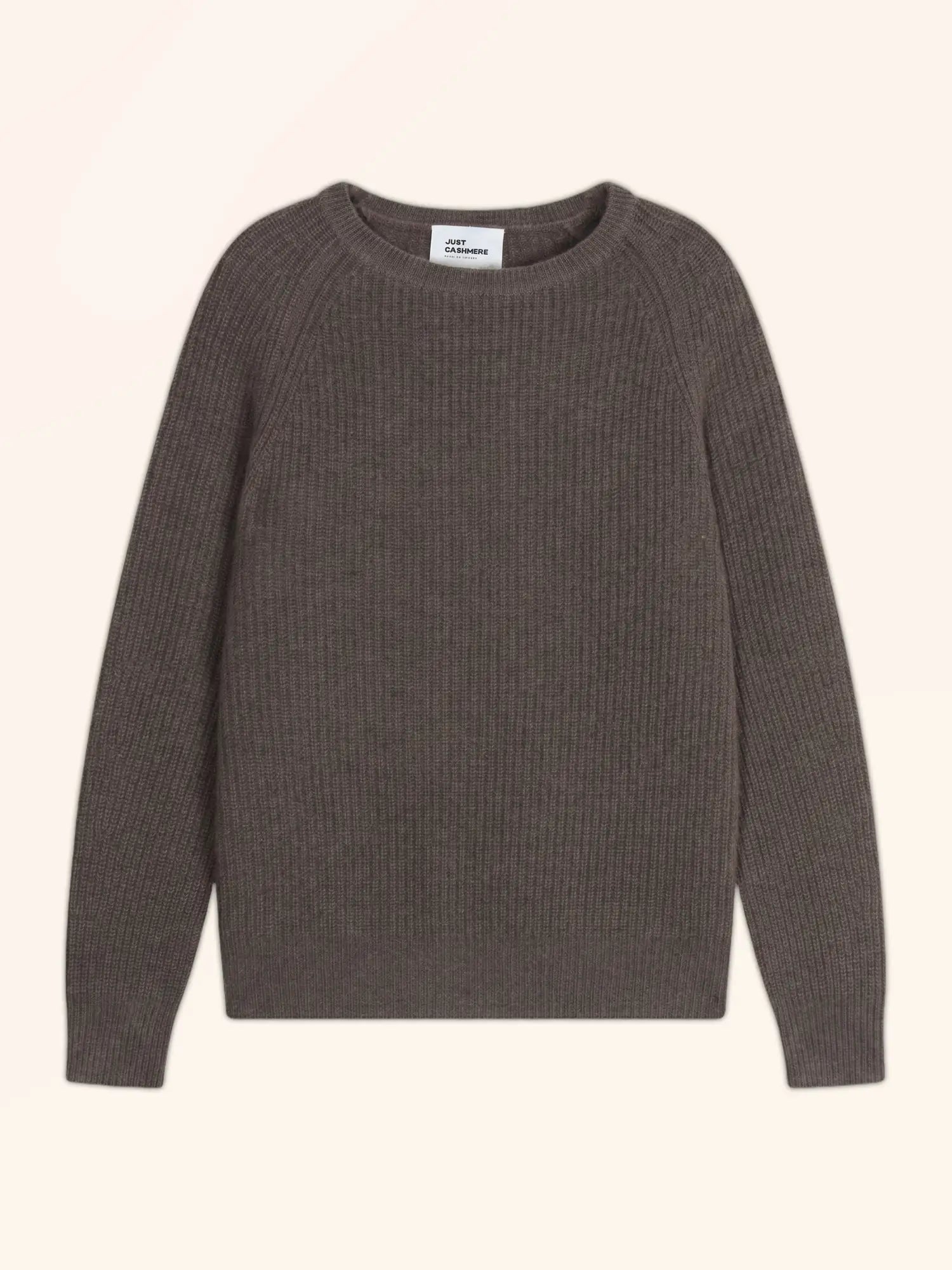 FRIO Pull Col Rond 4 Fils Taupe Chiné