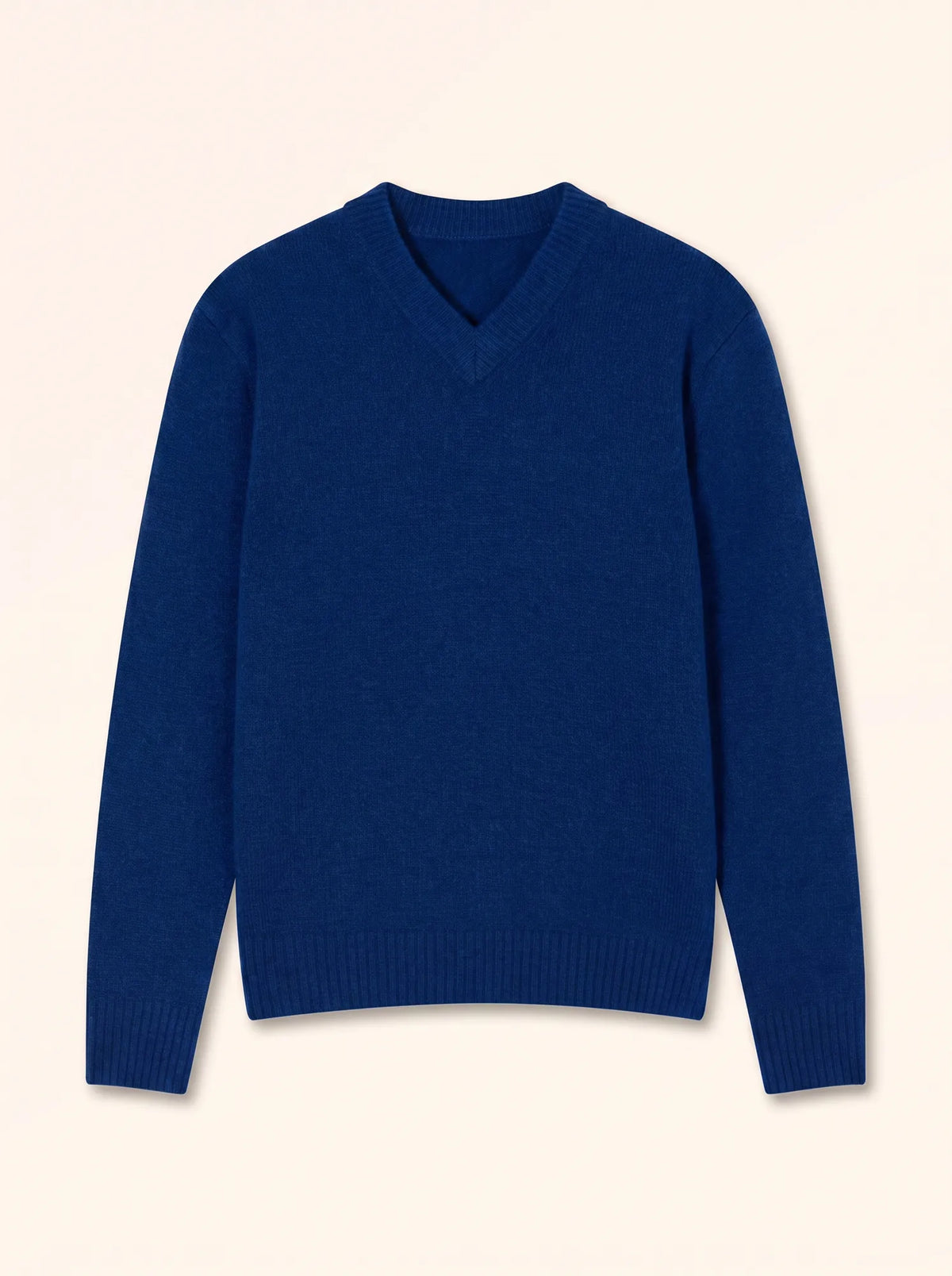 Pull Col V 4 Fils Outremer