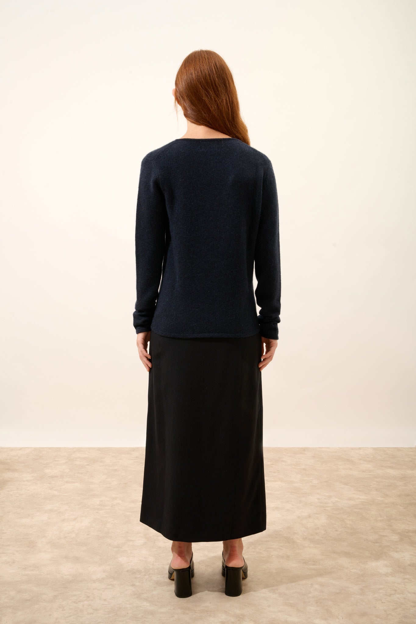 ABBY pull col v 4 fils caviar