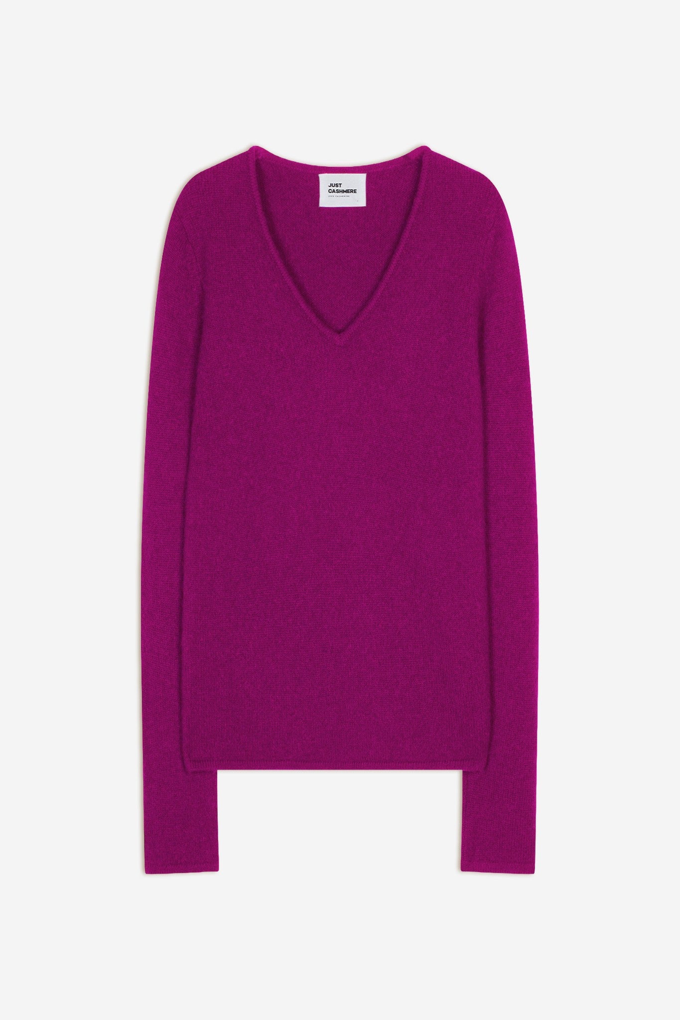 abby pull col v 4 fils violine