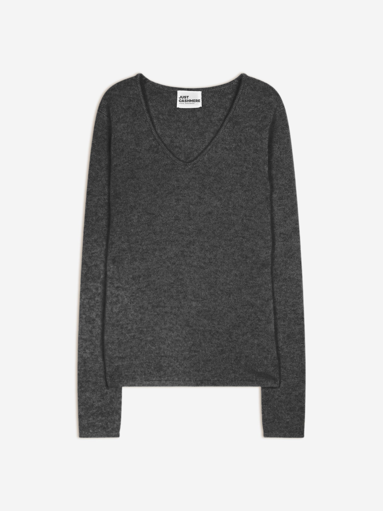 ABBY pull col v anthracite chiné