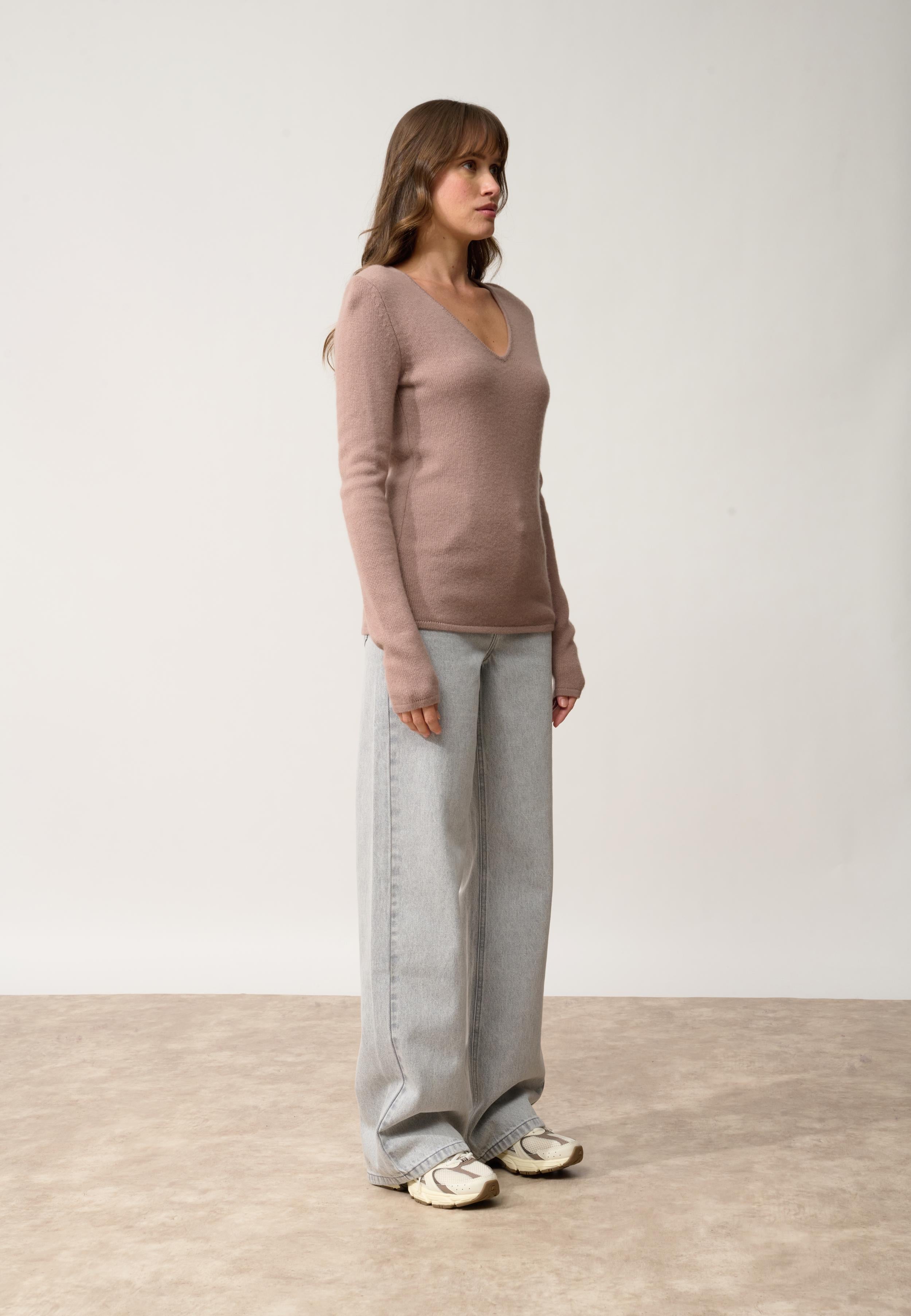 ABBY pull col v cuivre