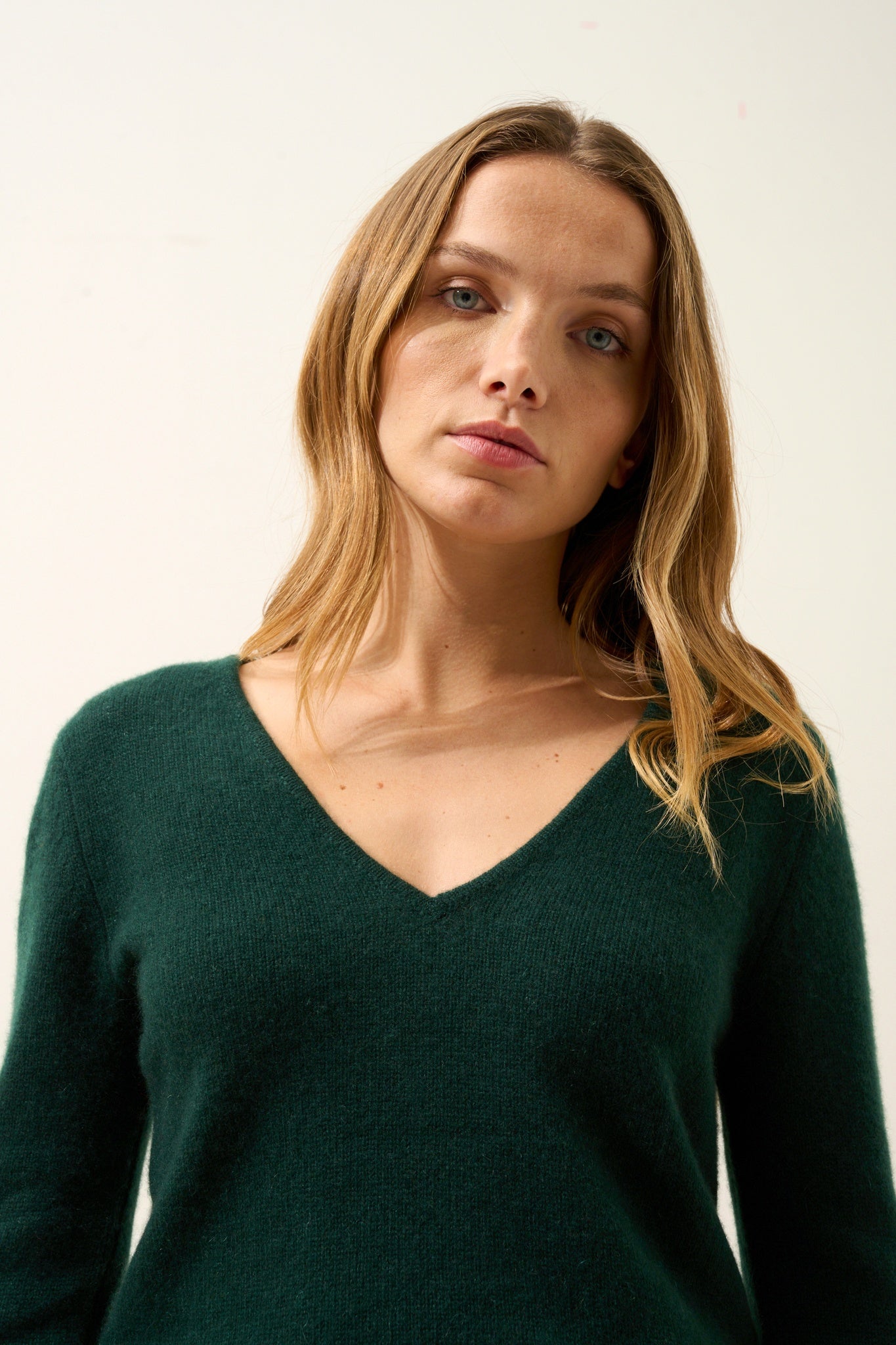 ABBY v-neck sweater cypress
