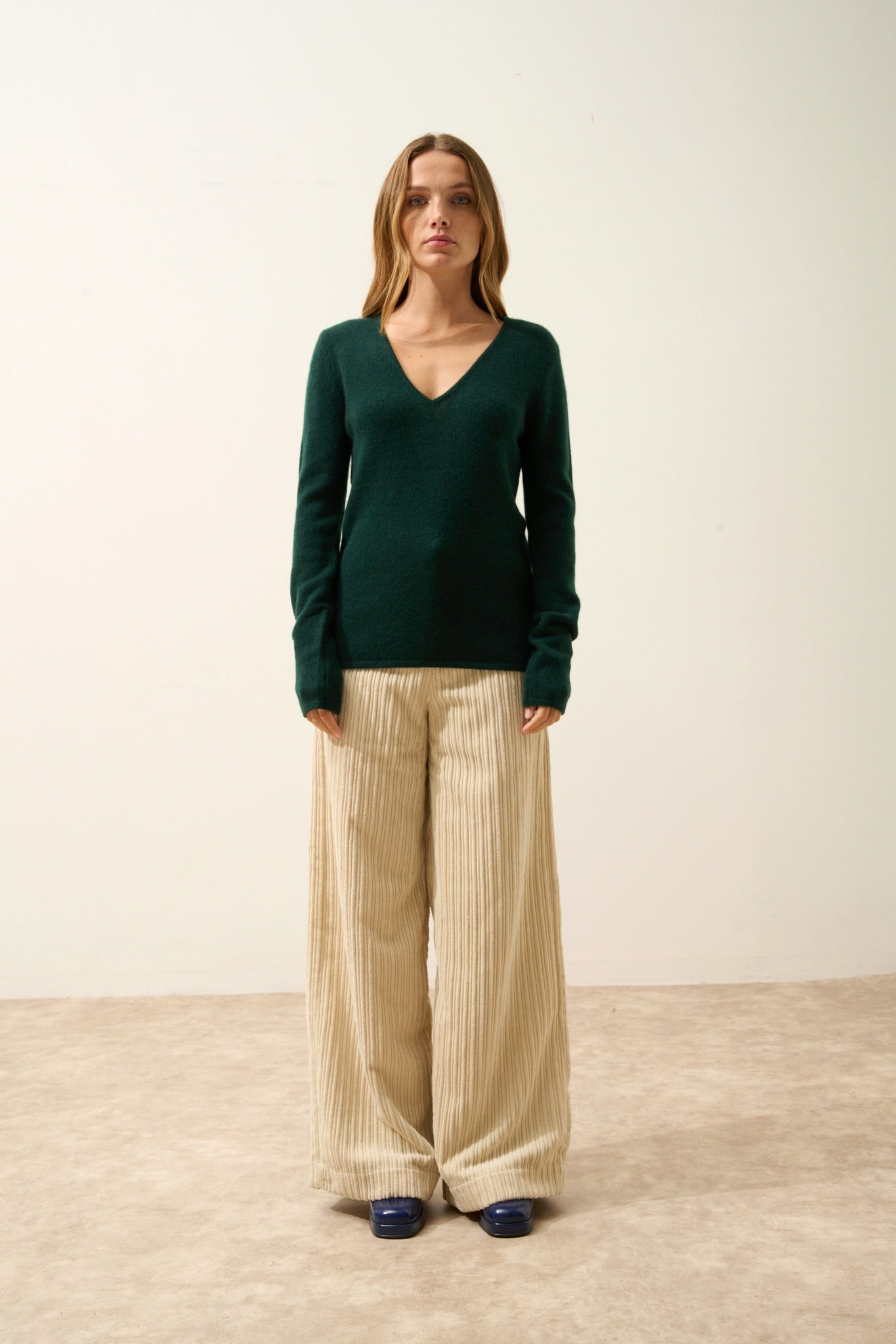 ABBY v-neck sweater cypress