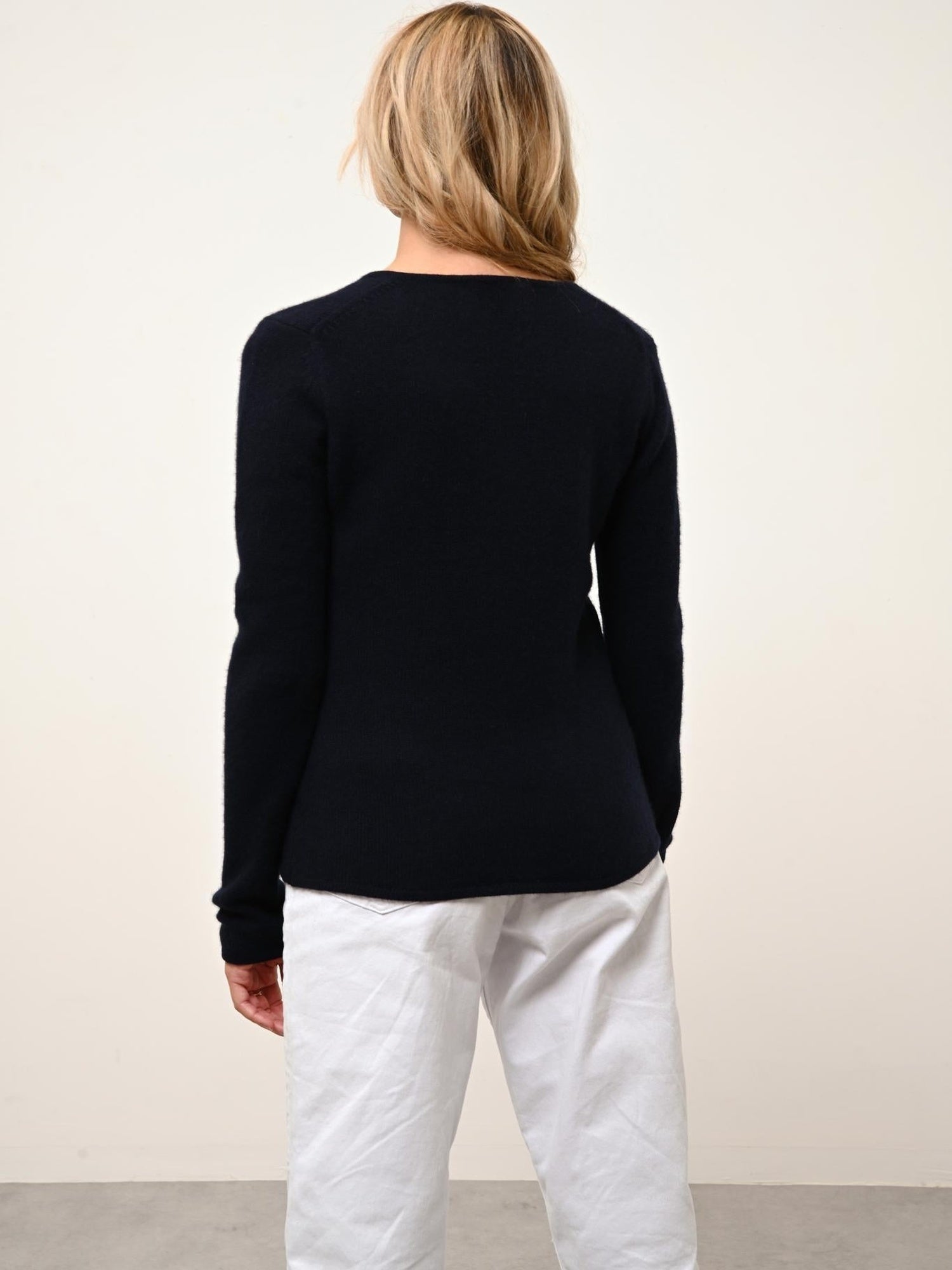 ABBY v-neck sweater navy
