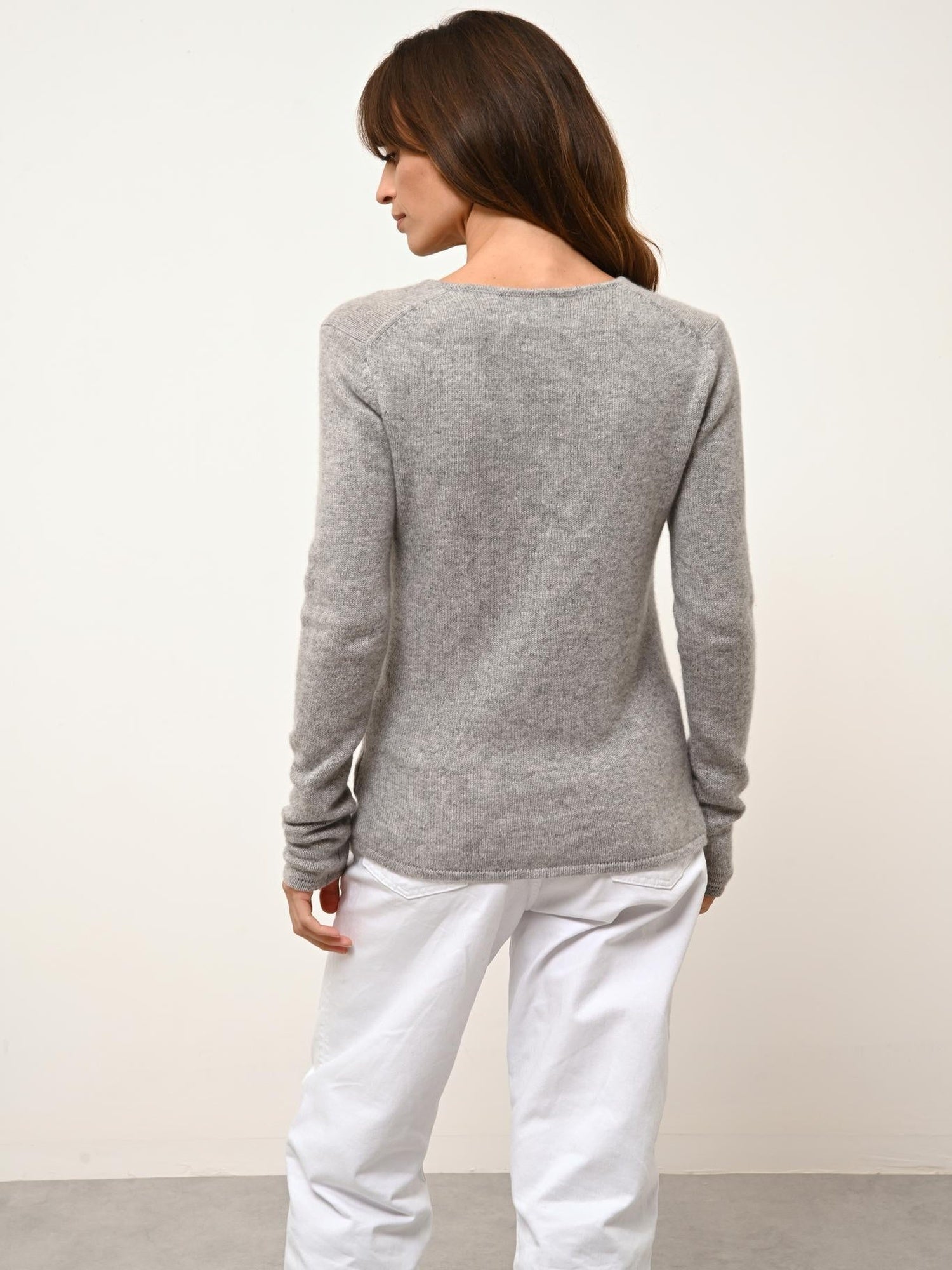 ABBY pull col v nuage chiné