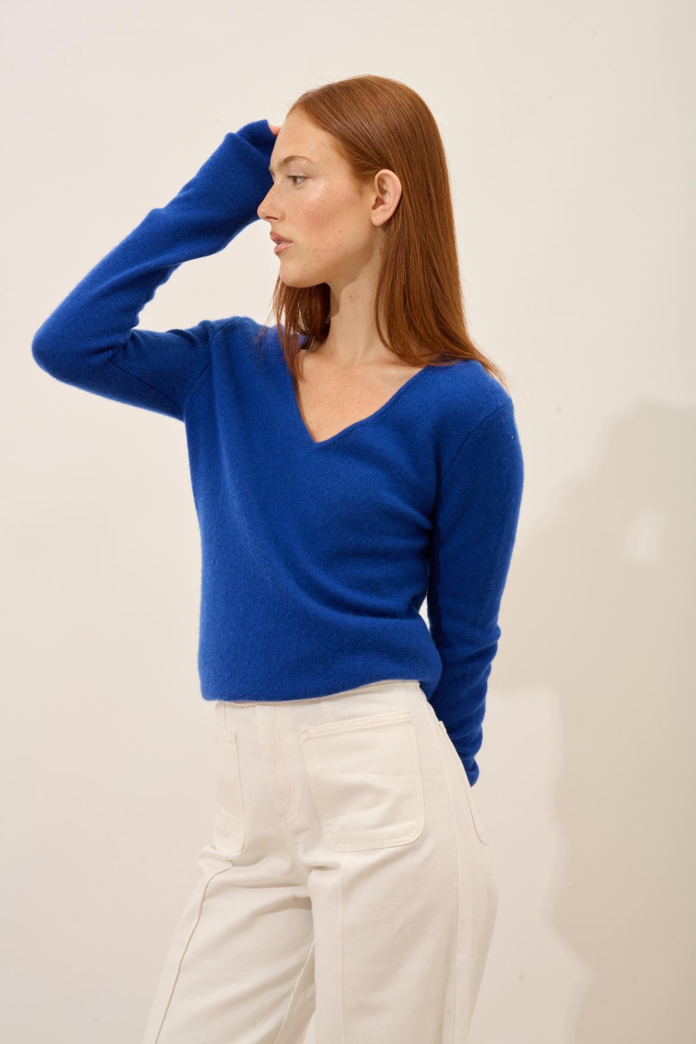 ABBY pull col v outremer