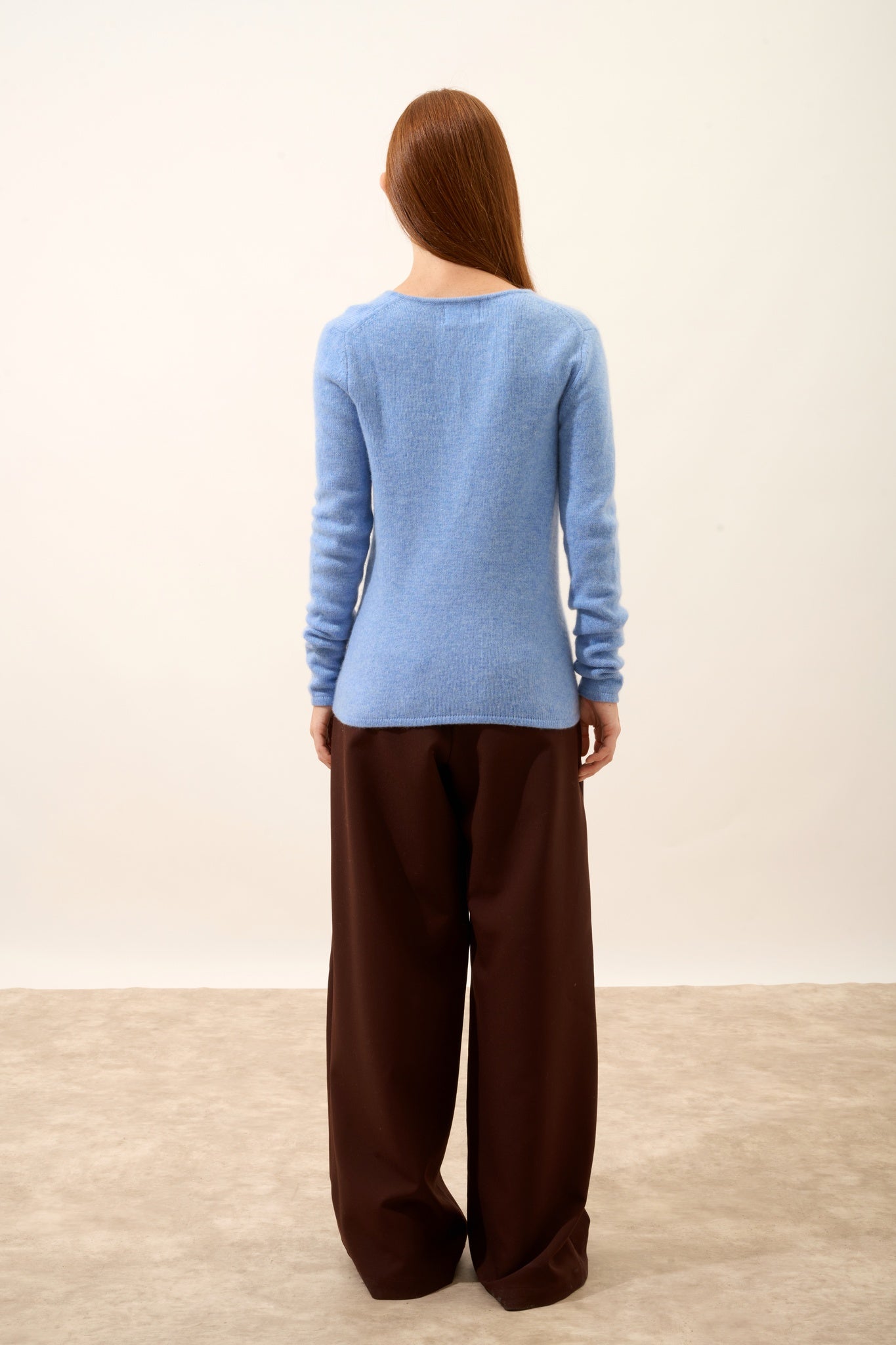 ABBY v-neck sweater sky