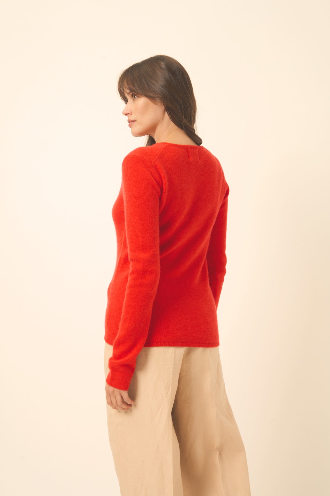 ABBY pull col v tomate