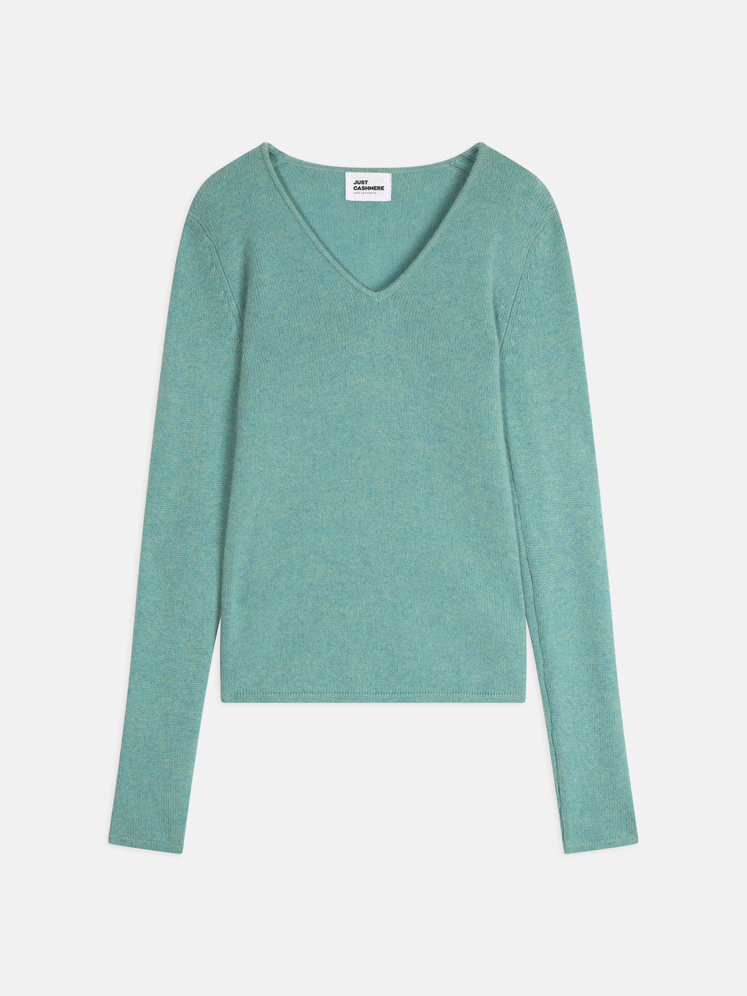 ABBY pull col v vert chiné