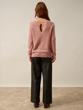 ABIGAIL pull col bateau goutte dos bois de rose