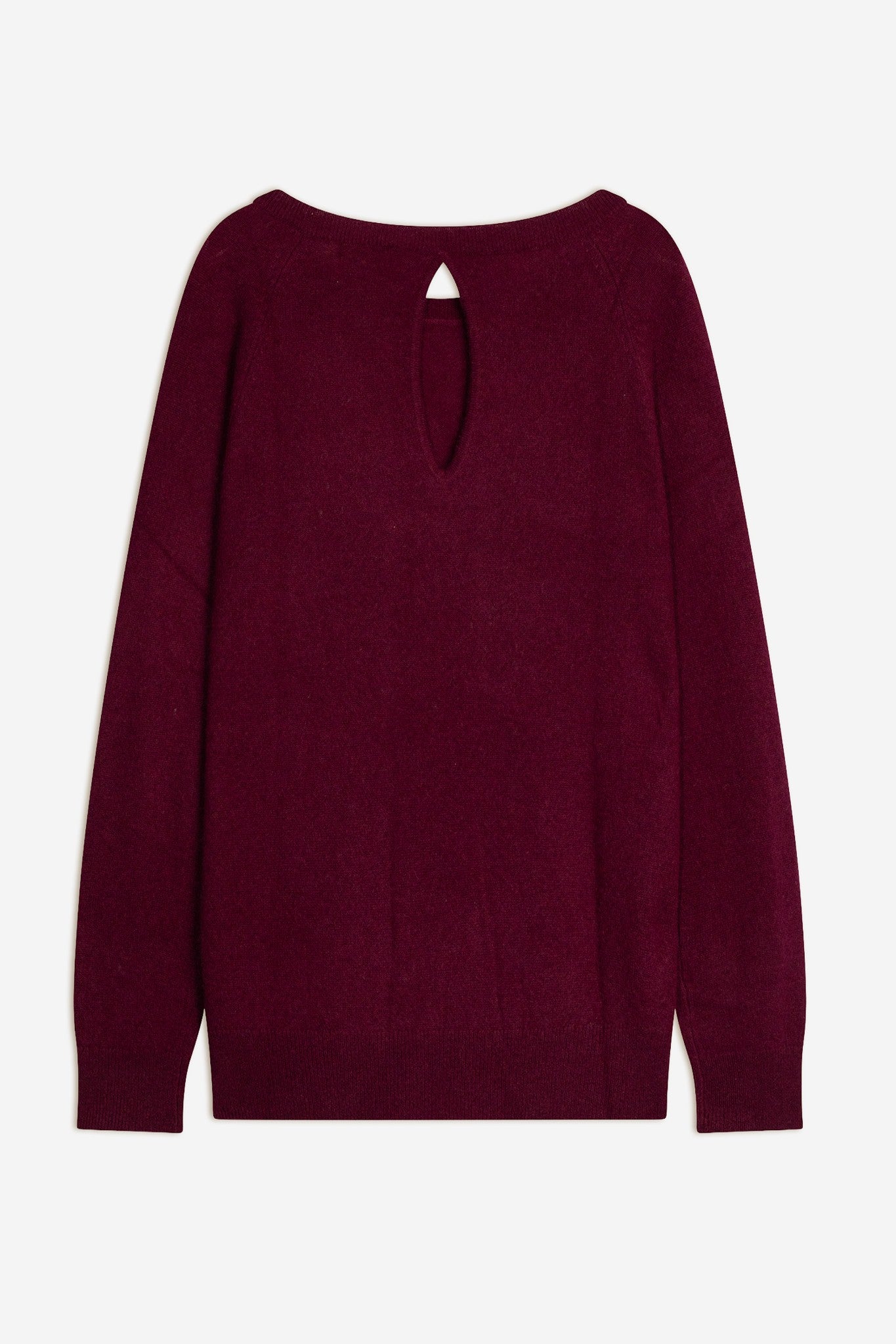 abigail pull col bateau goutte dos bordeaux