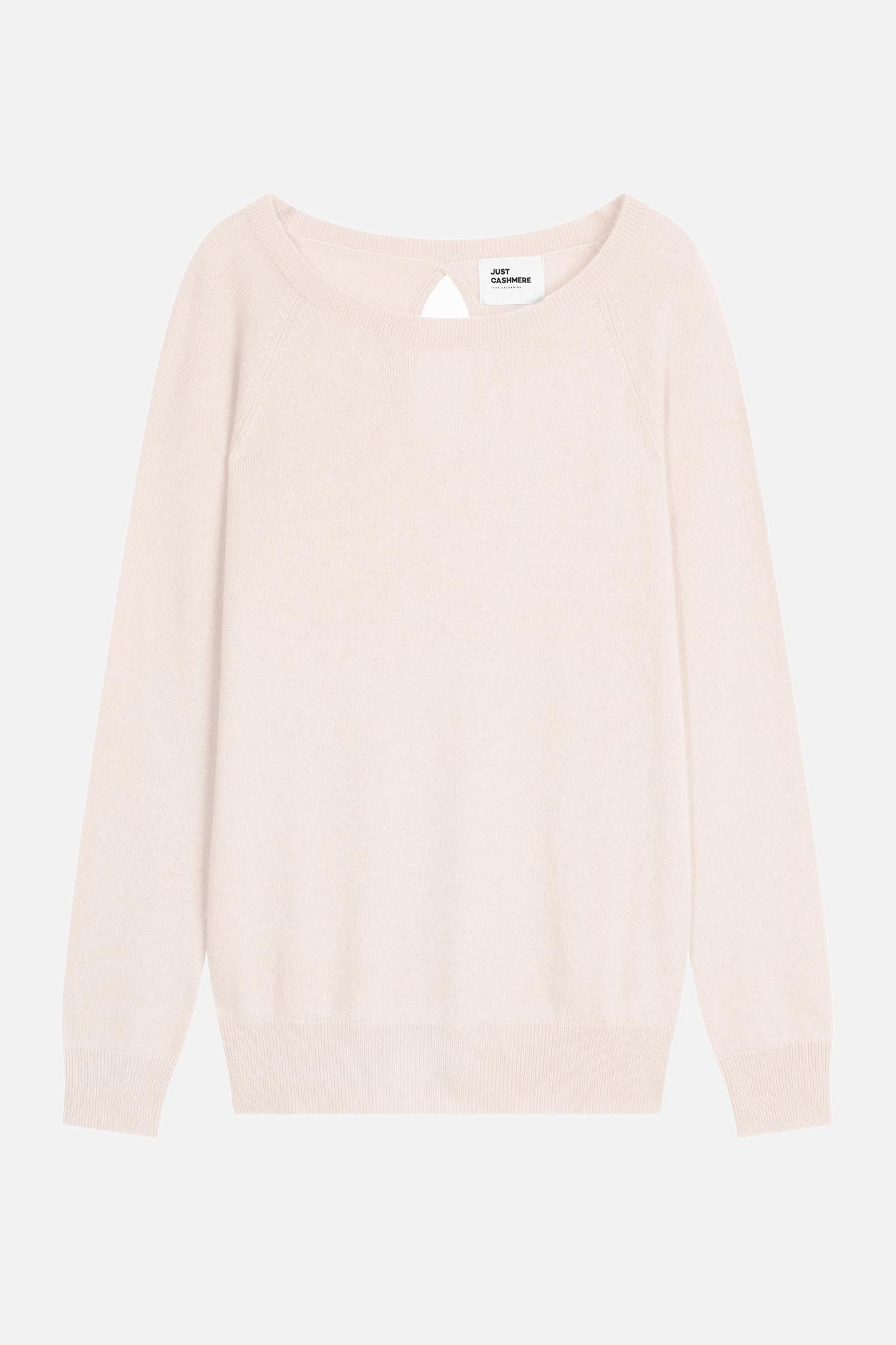 ABIGAIL pull col bateau goutte dos ivoire