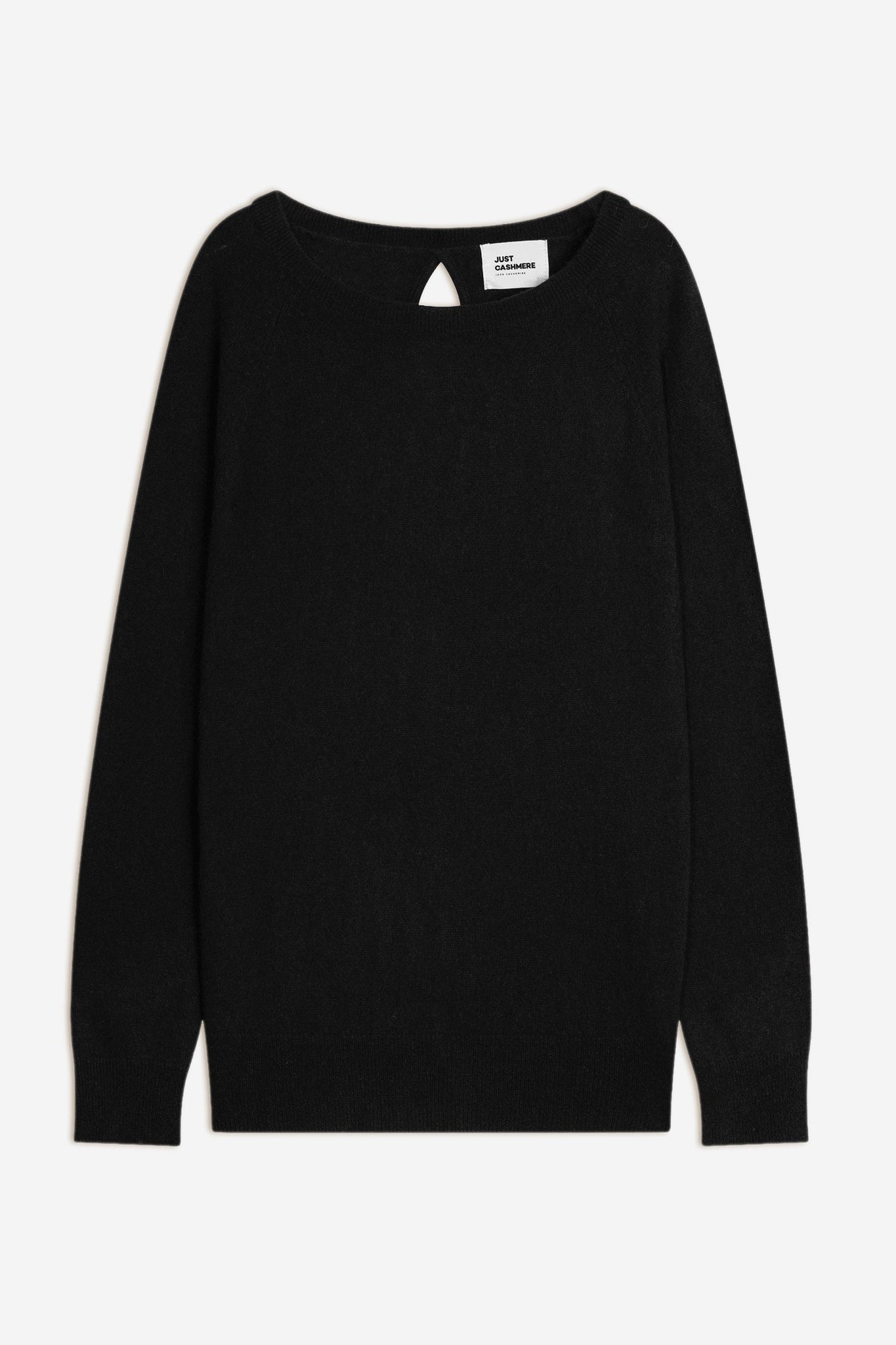 ABIGAIL pull col bateau goutte dos noir