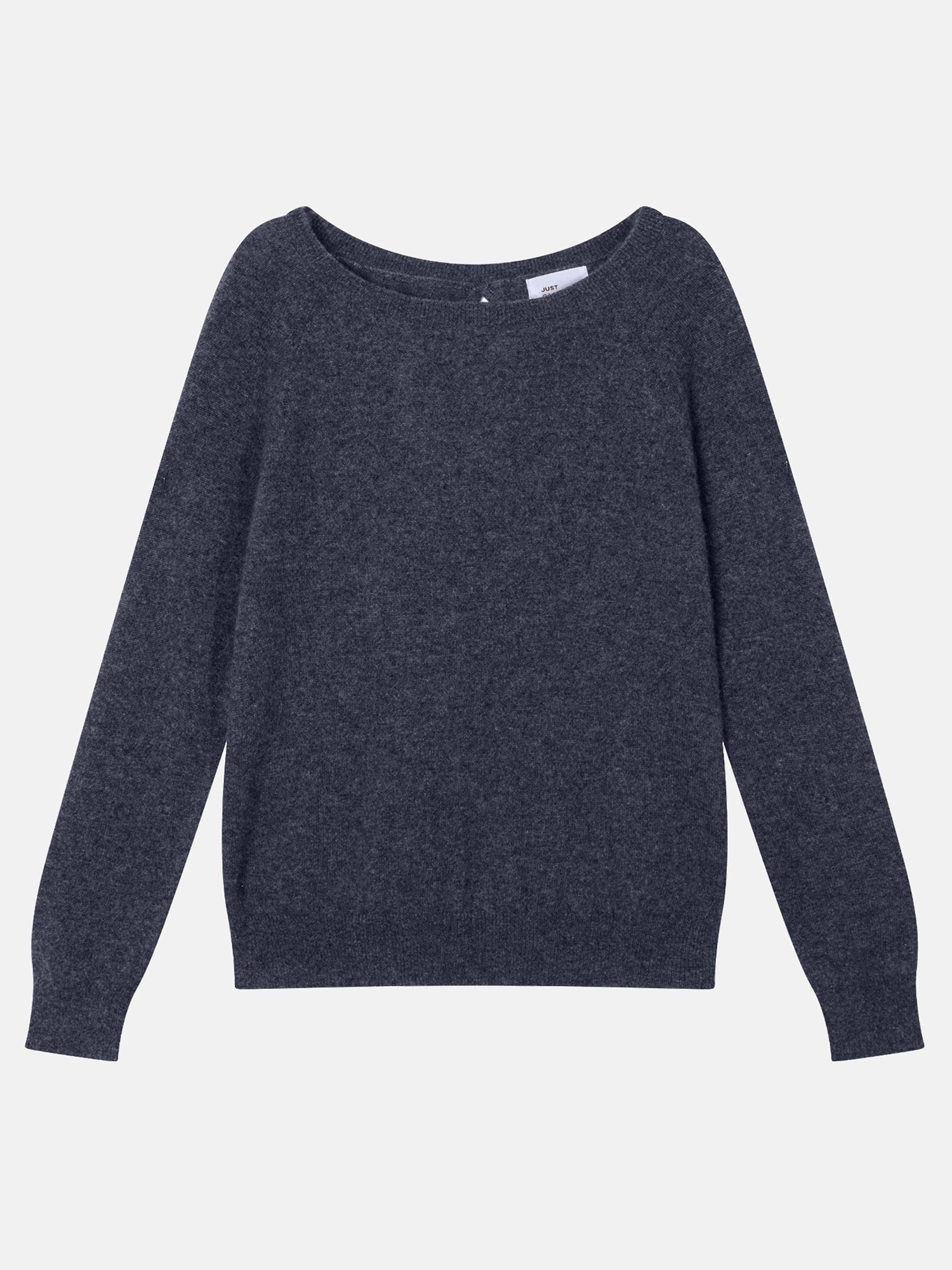 ABIGAIL boat-neck sweater drop back purple grey mottled