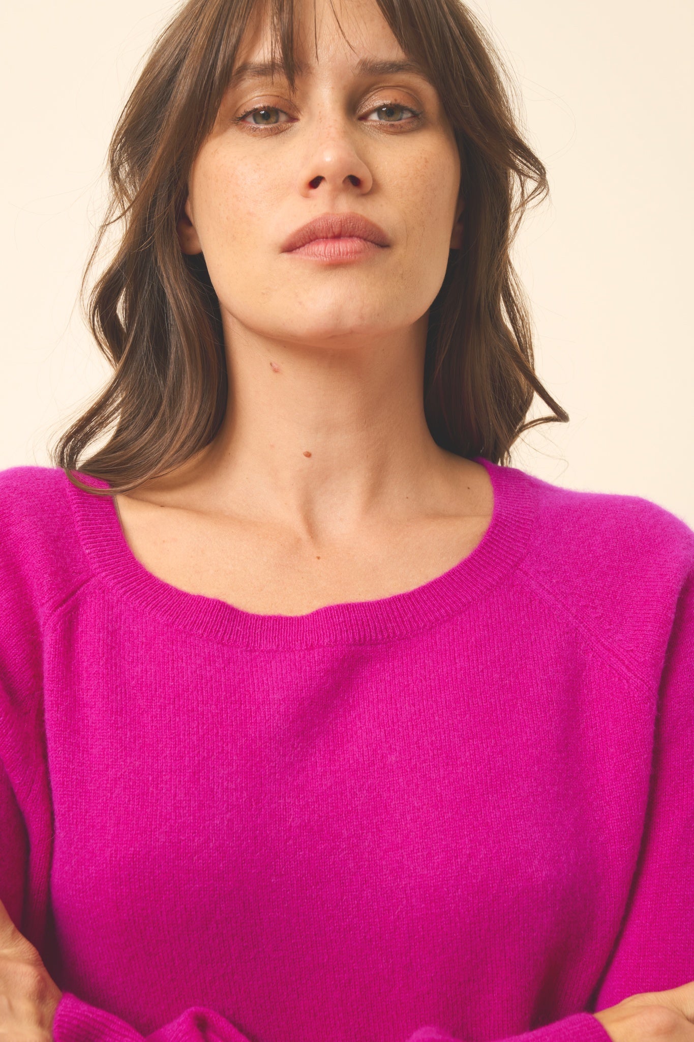 ABIGAIL pull col bateau goutte dos violine