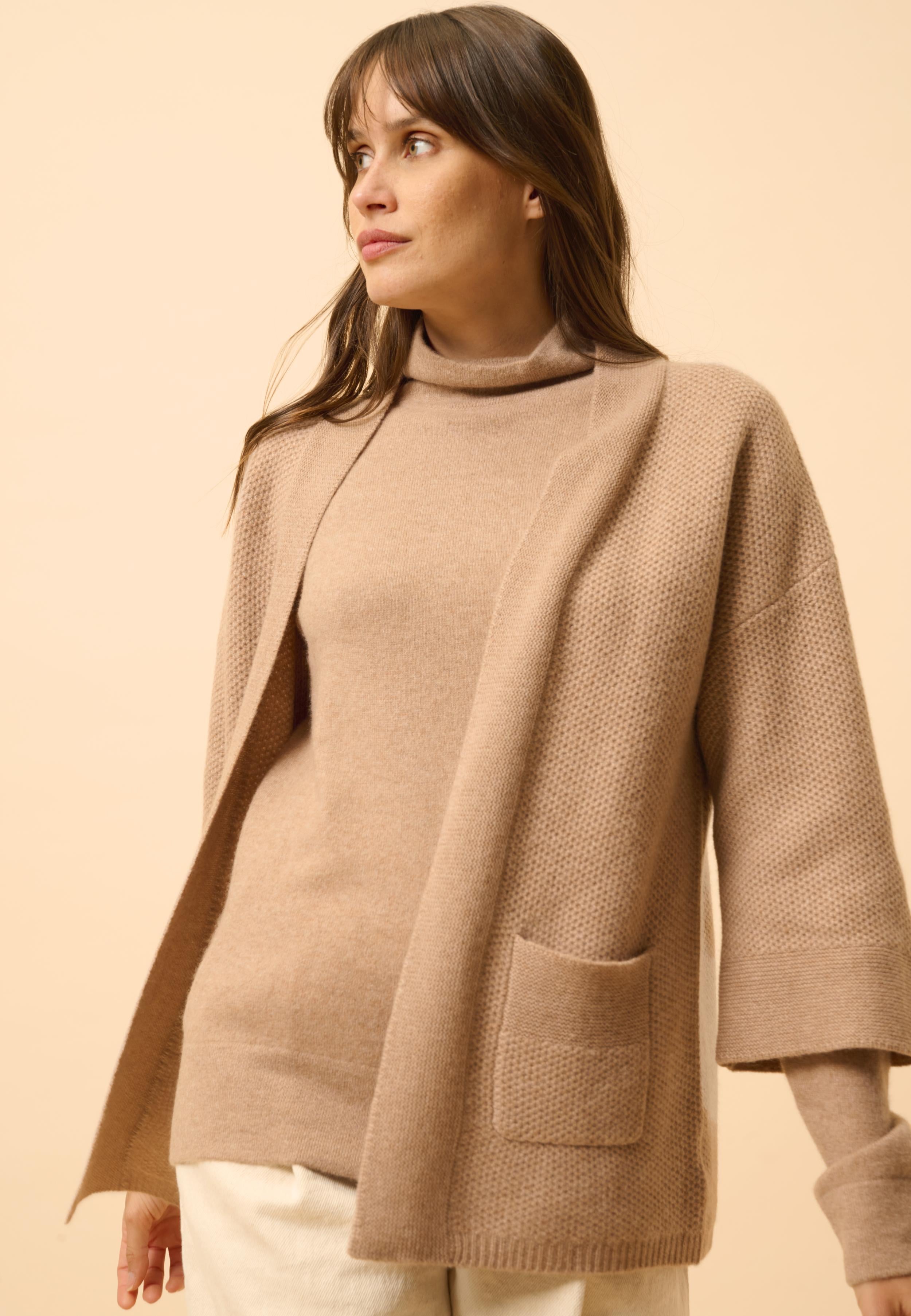 ABOYNE veste  camel chiné