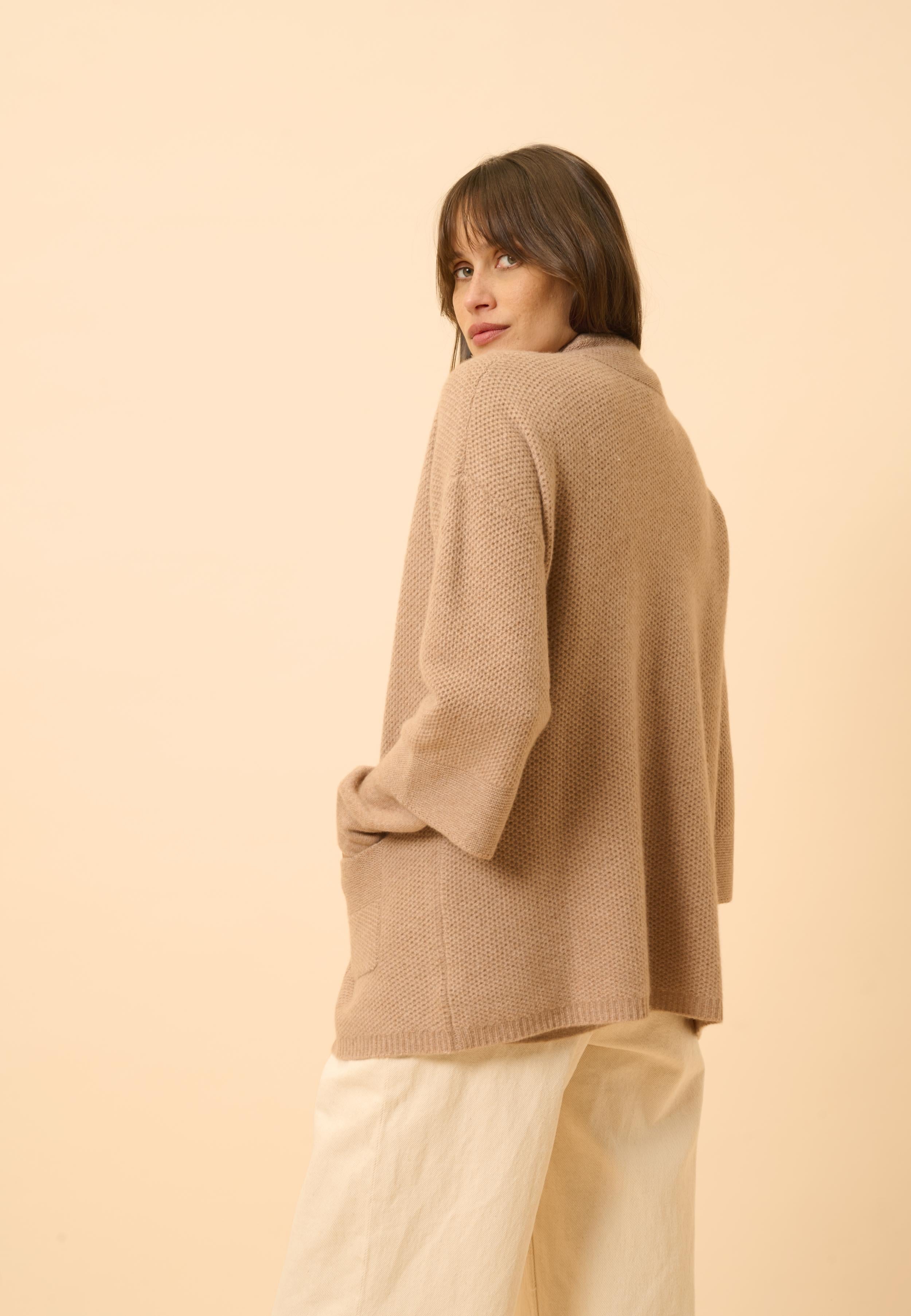 ABOYNE veste  camel chiné