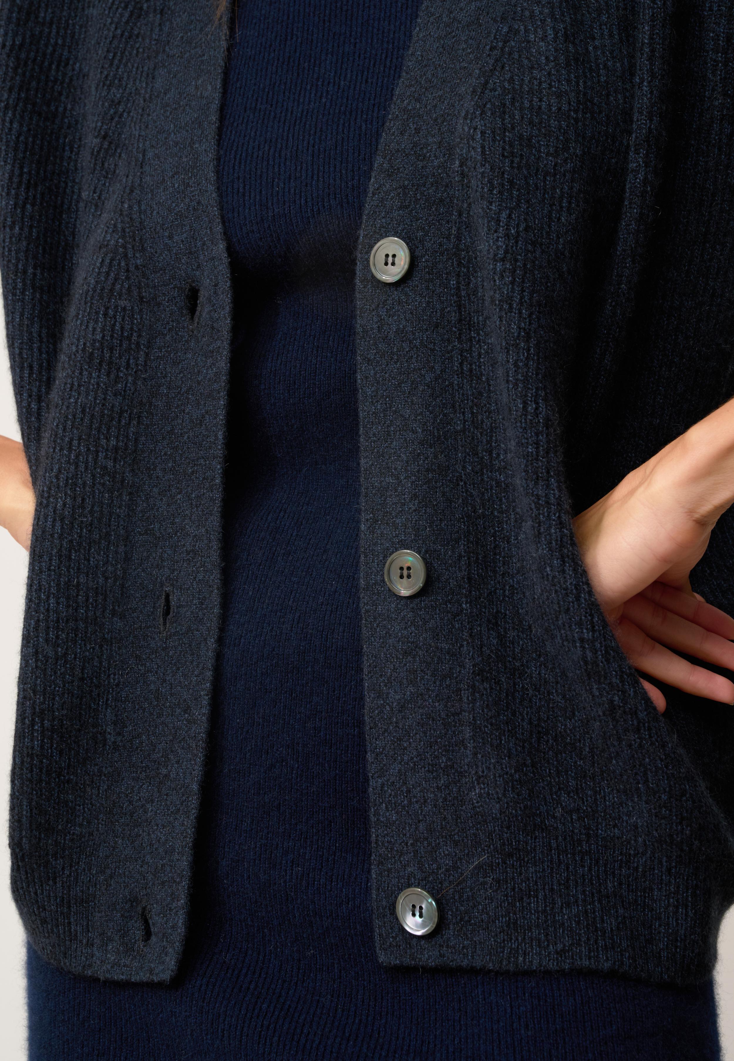 ADELE cardigan col v caviar