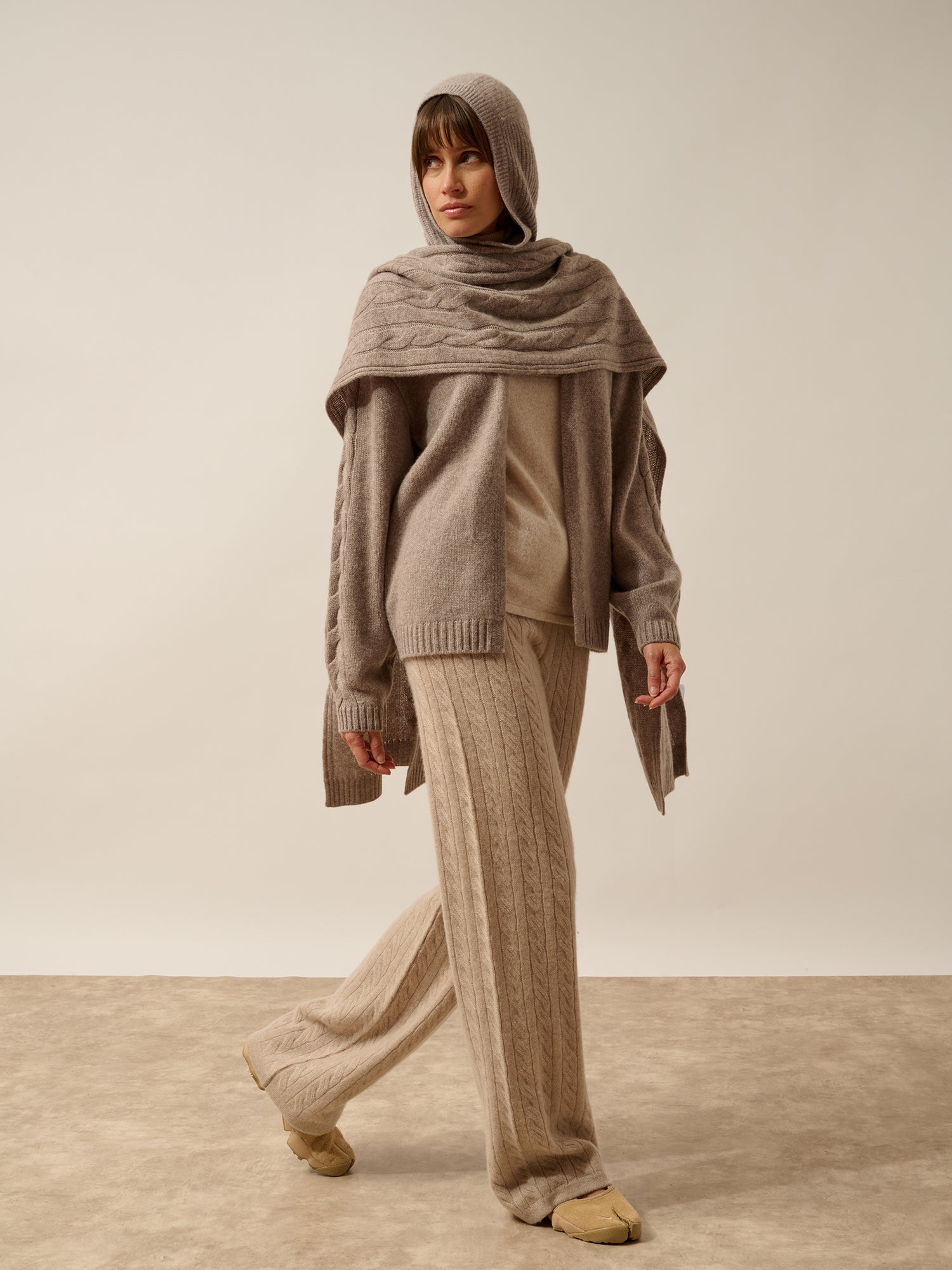 AELITH écharpe 4 fils caribou chiné