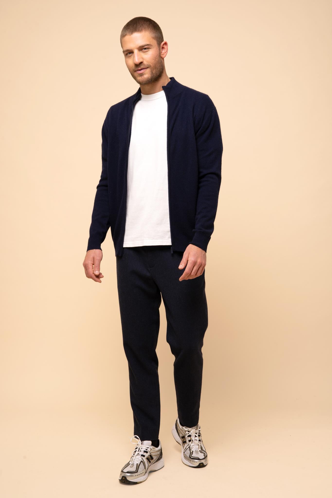 ALAN gilet col montant navy
