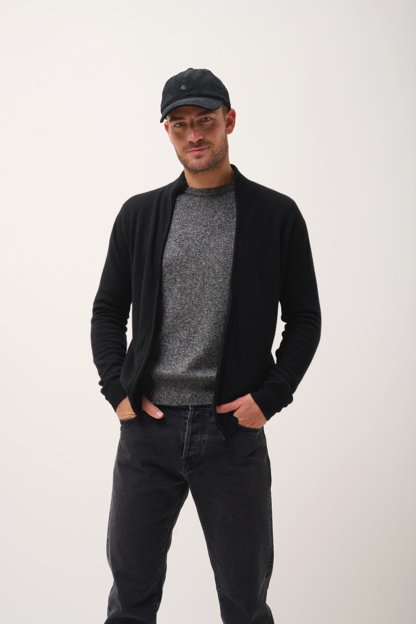 ALAN gilet col montant noir