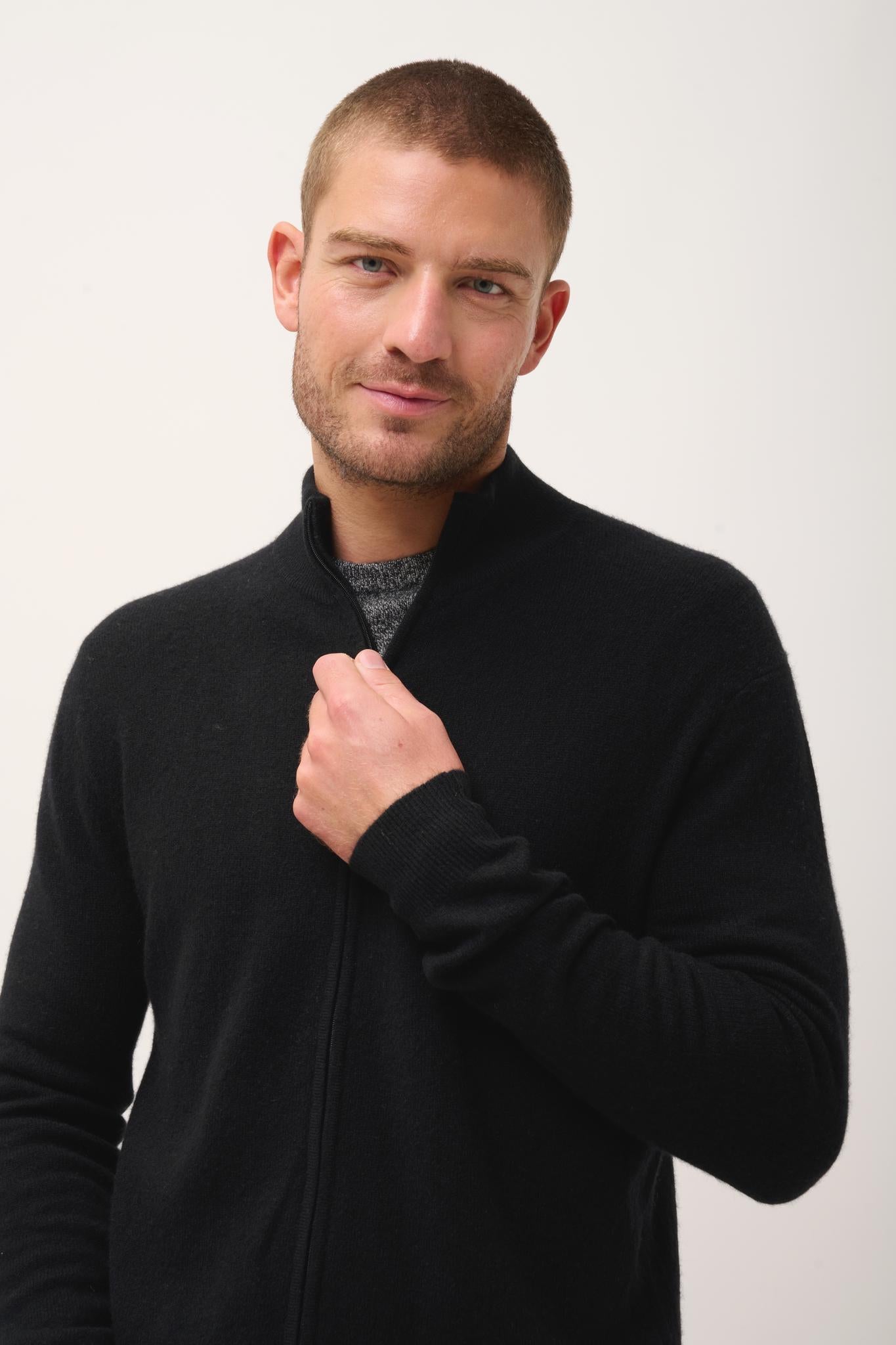 ALAN gilet col montant noir