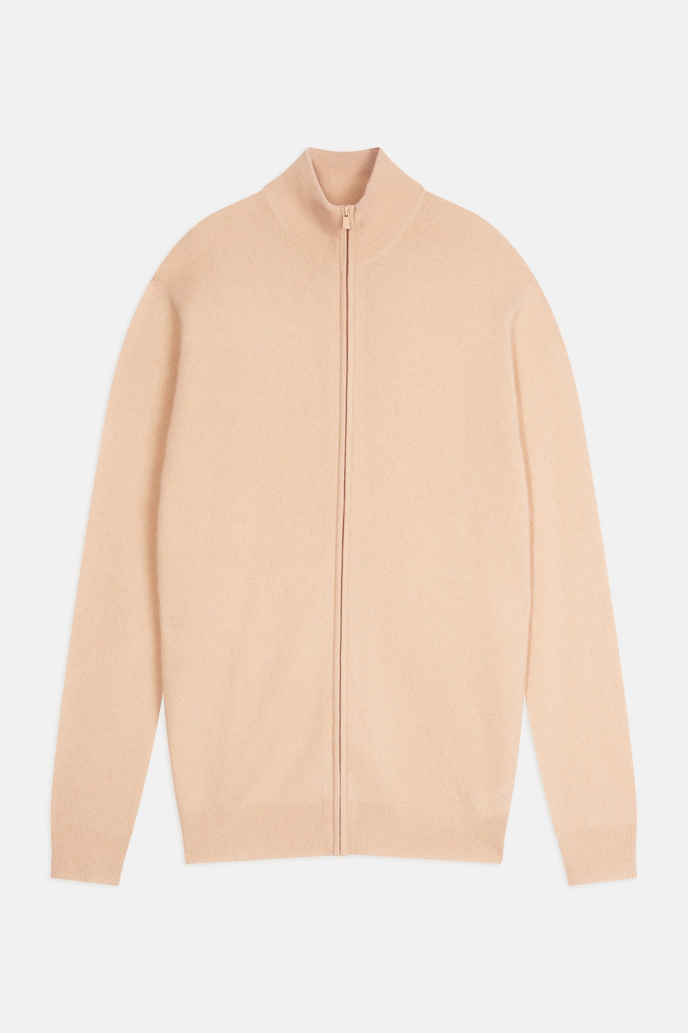 alan gilet zippé col montant beige