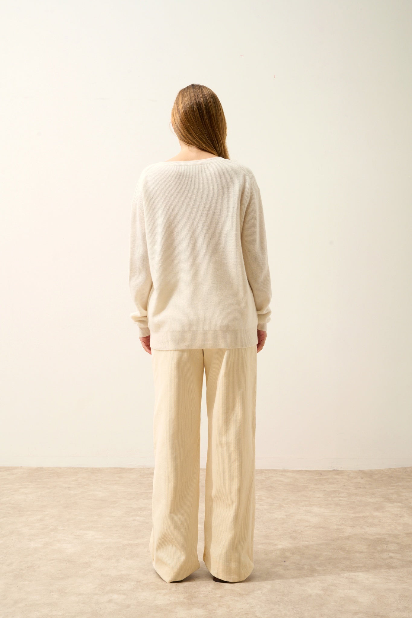 ALENIA pull col v ivoire