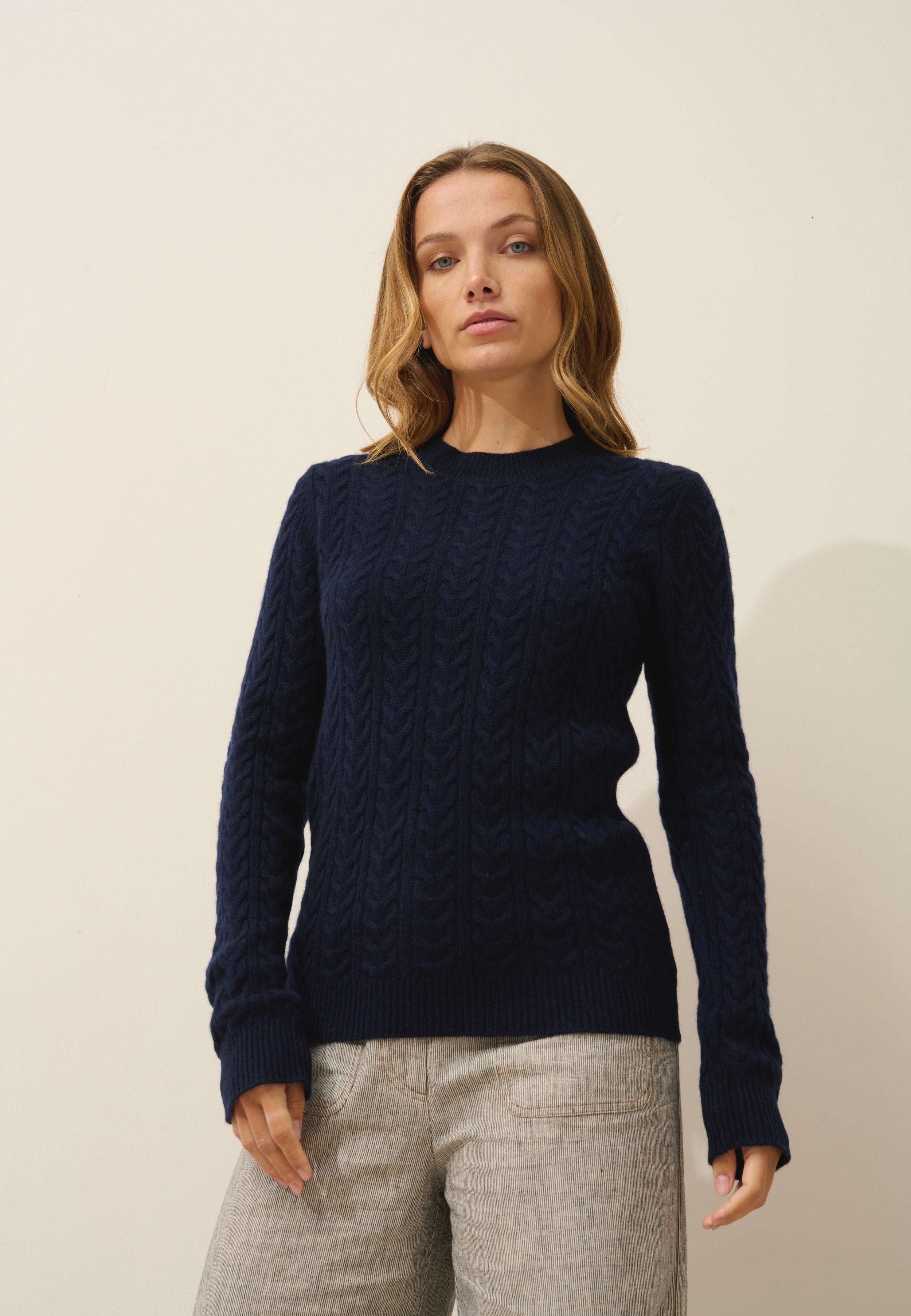 ALICE pull col rond navy