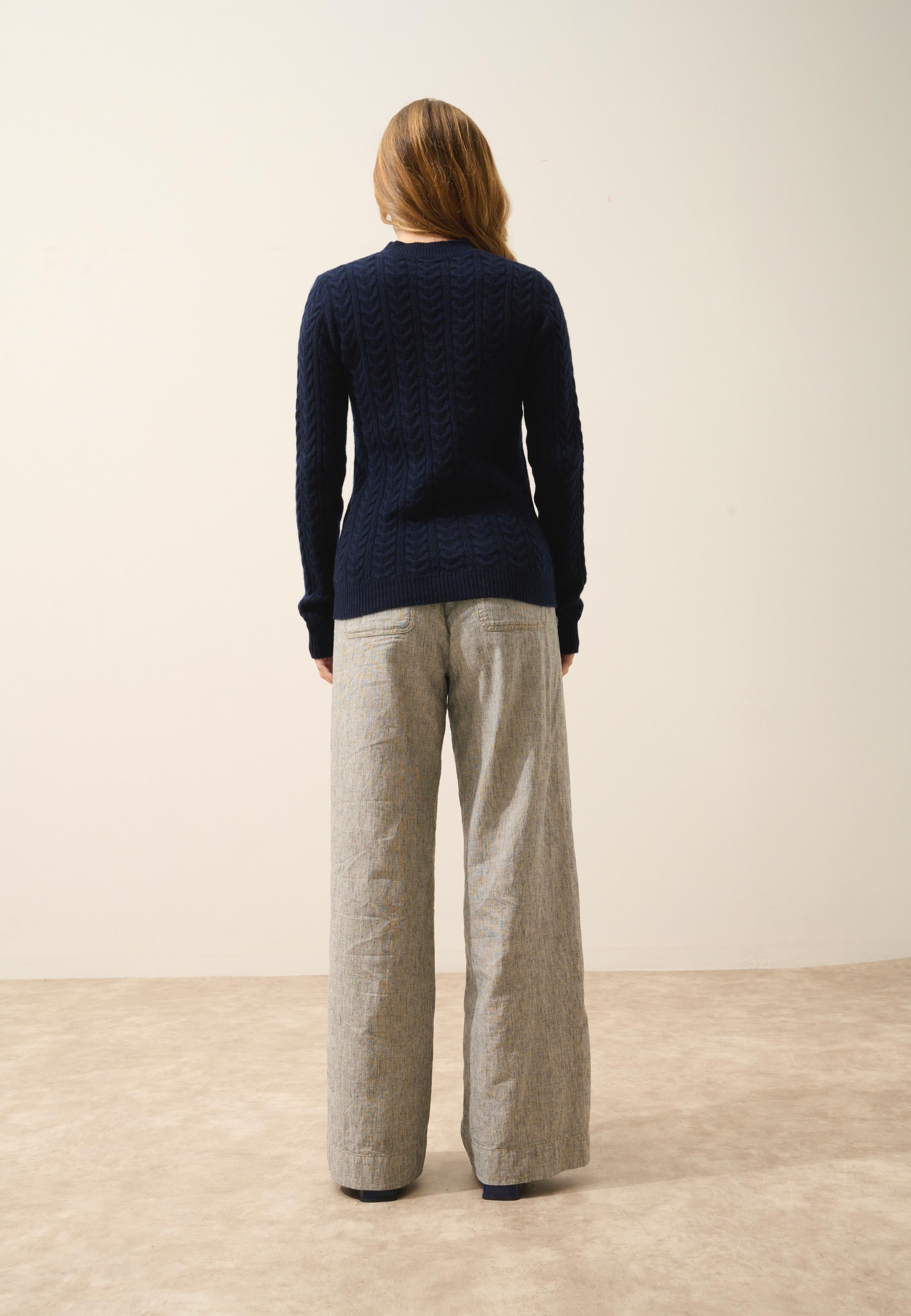 ALICE pull col rond navy
