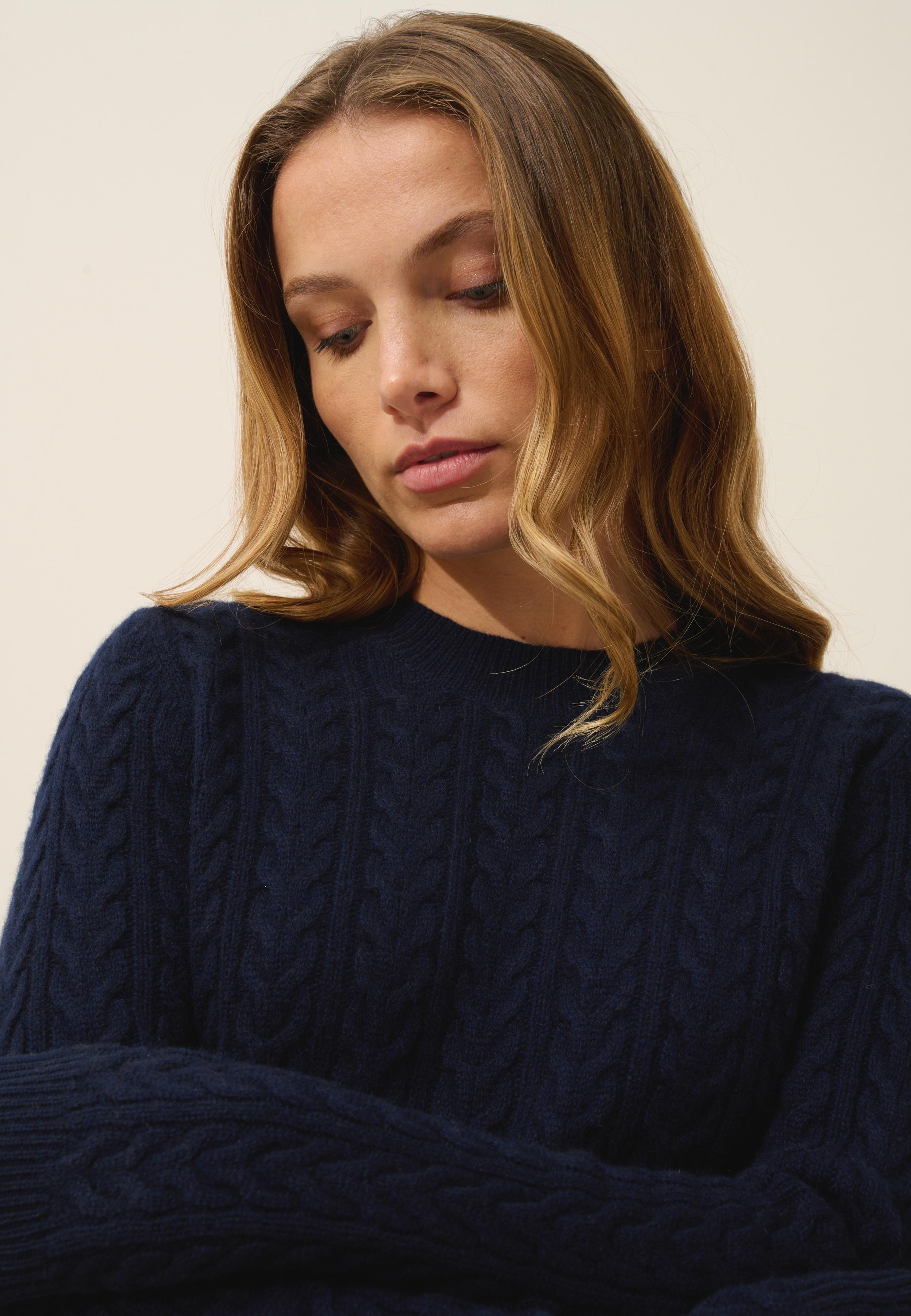 ALICE pull col rond navy