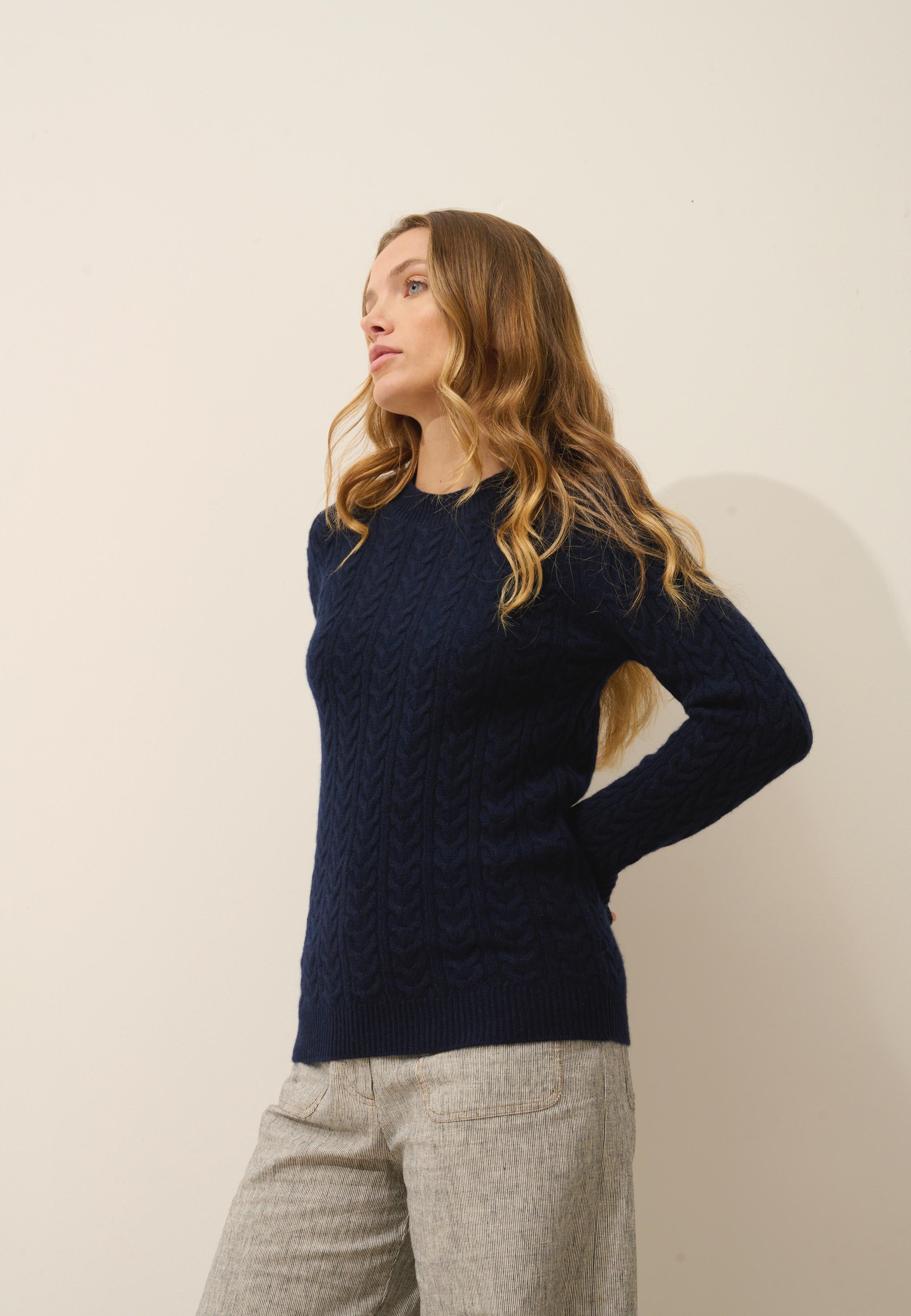 ALICE pull col rond navy