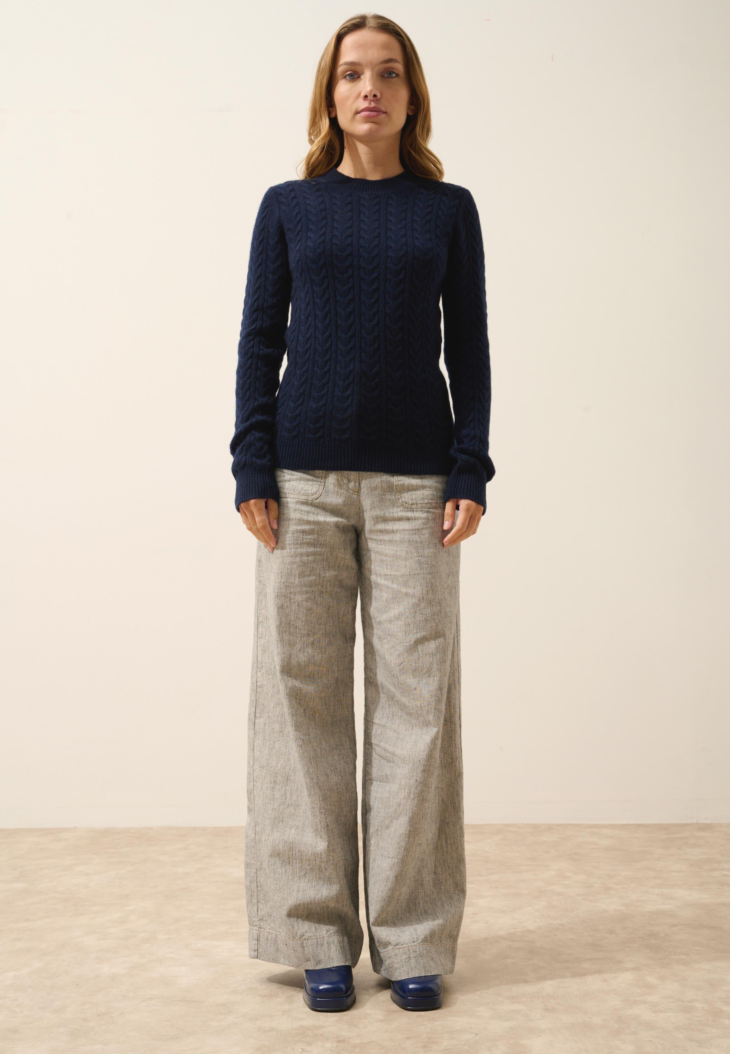 ALICE pull col rond navy