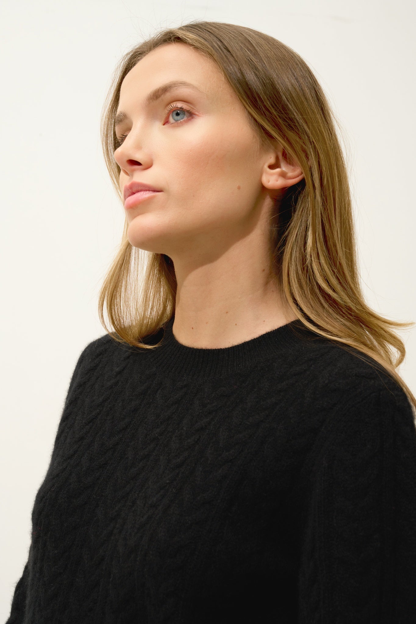 ALICE pull col rond noir