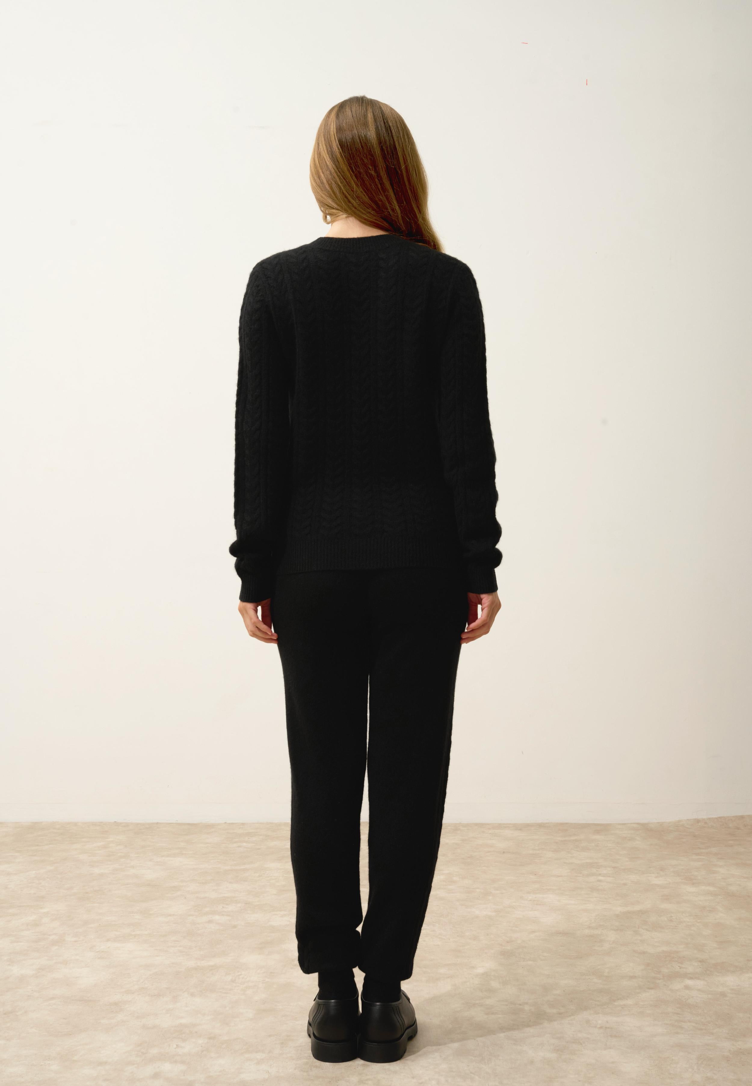 ALICE pull col rond noir