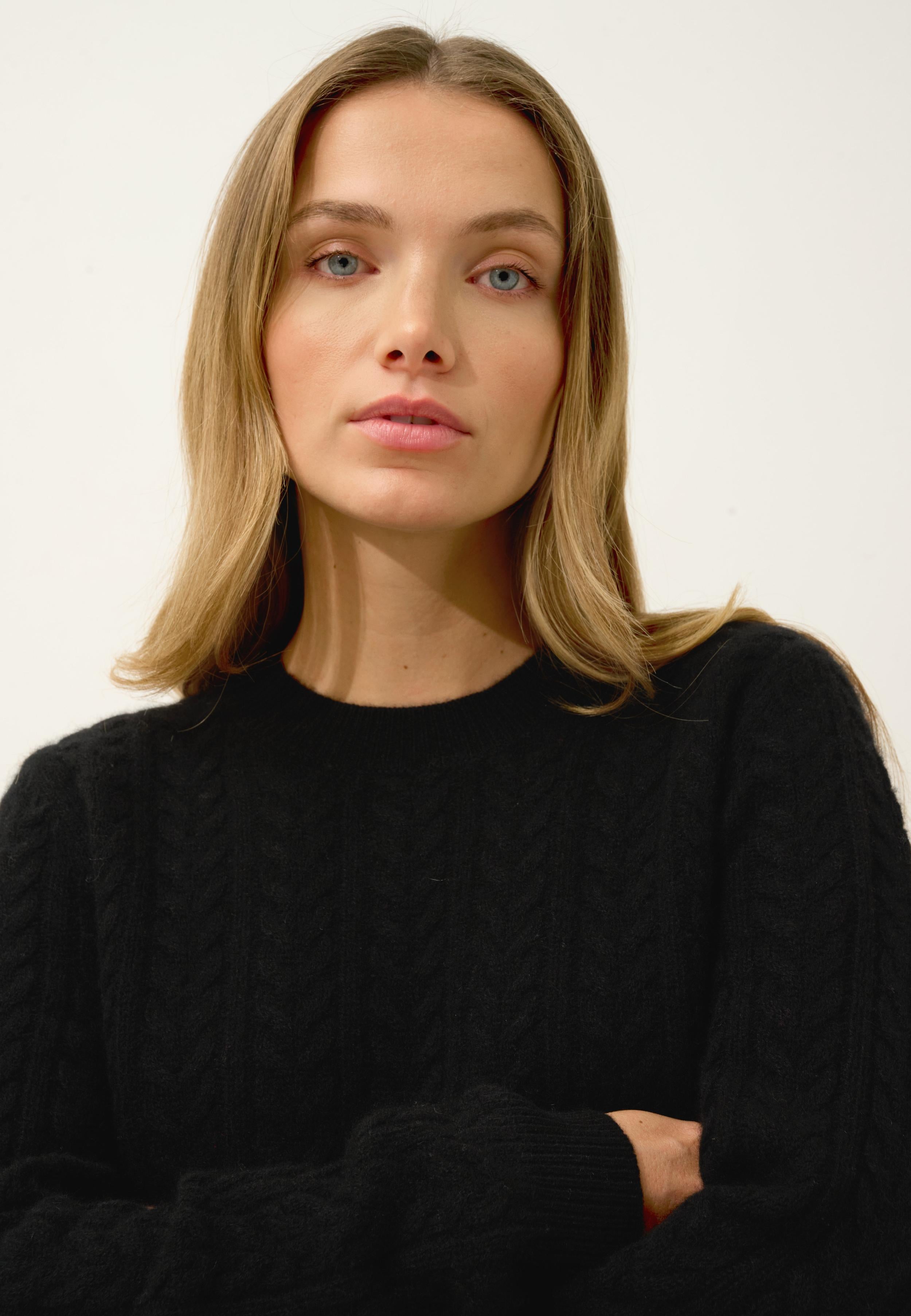 ALICE pull col rond noir