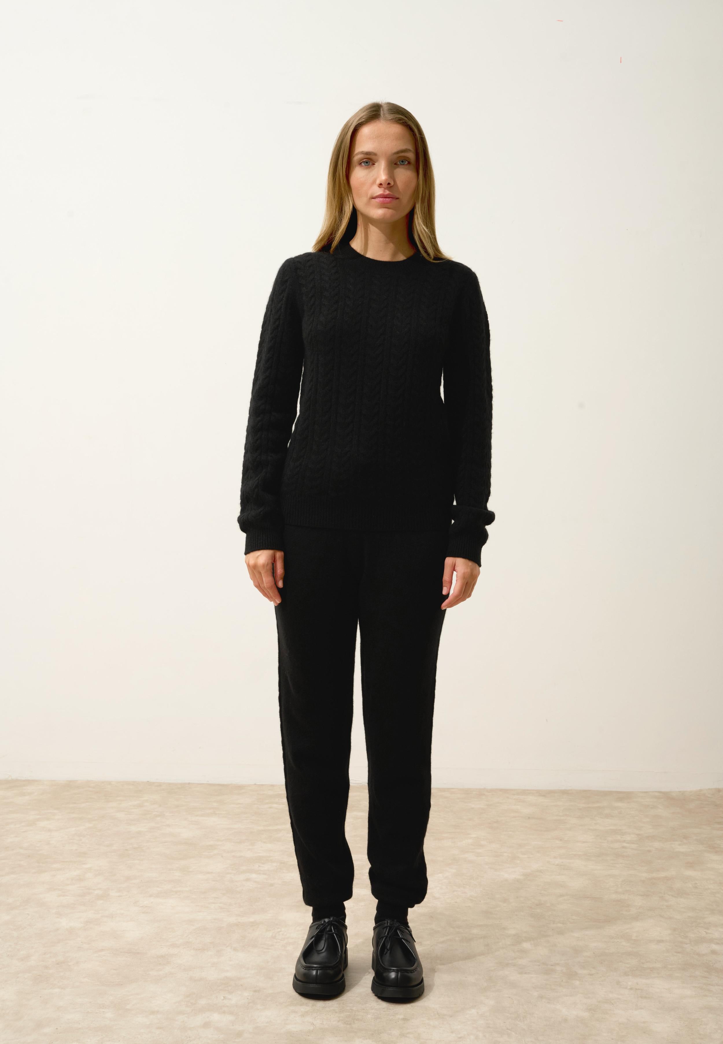 ALICE pull col rond noir